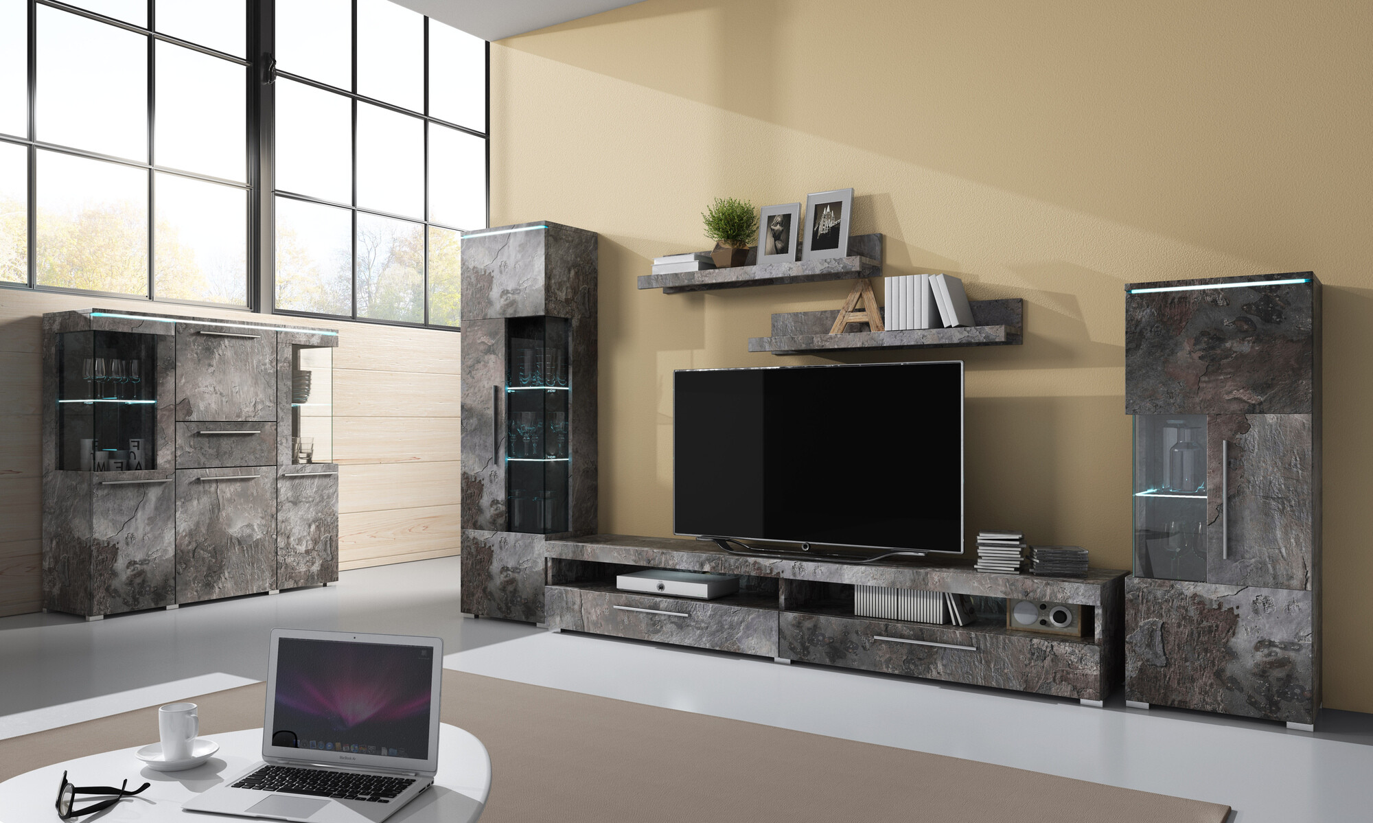 Komoda Torvire 115 (Tamni beton)