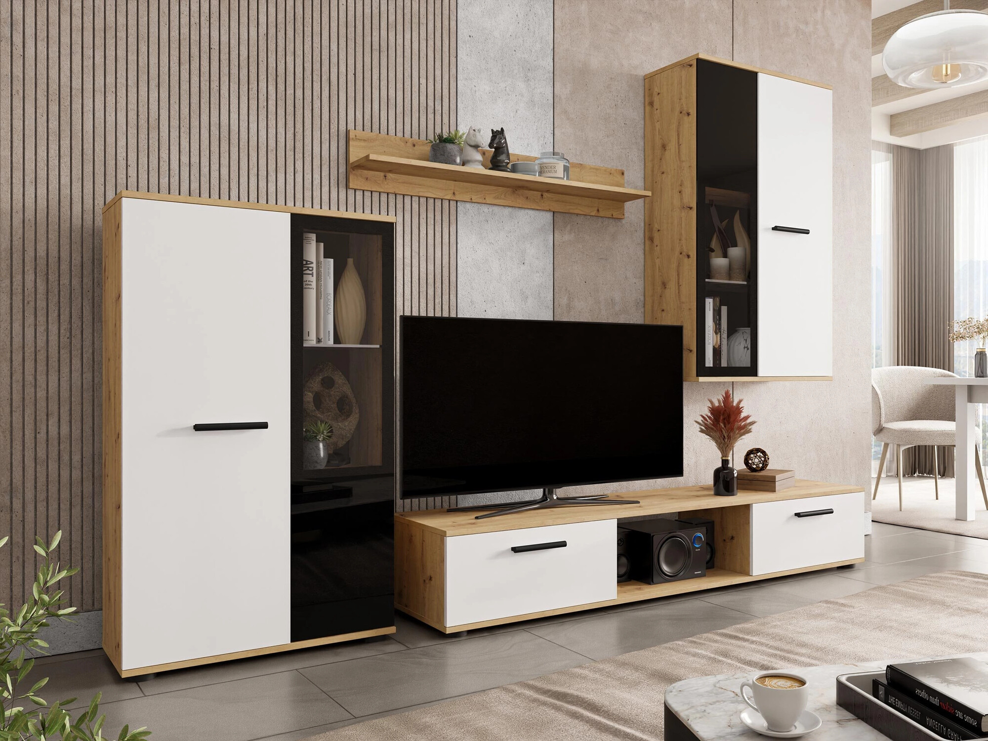 Komoda Tucson 114 (Artrisan hrast + Belo)