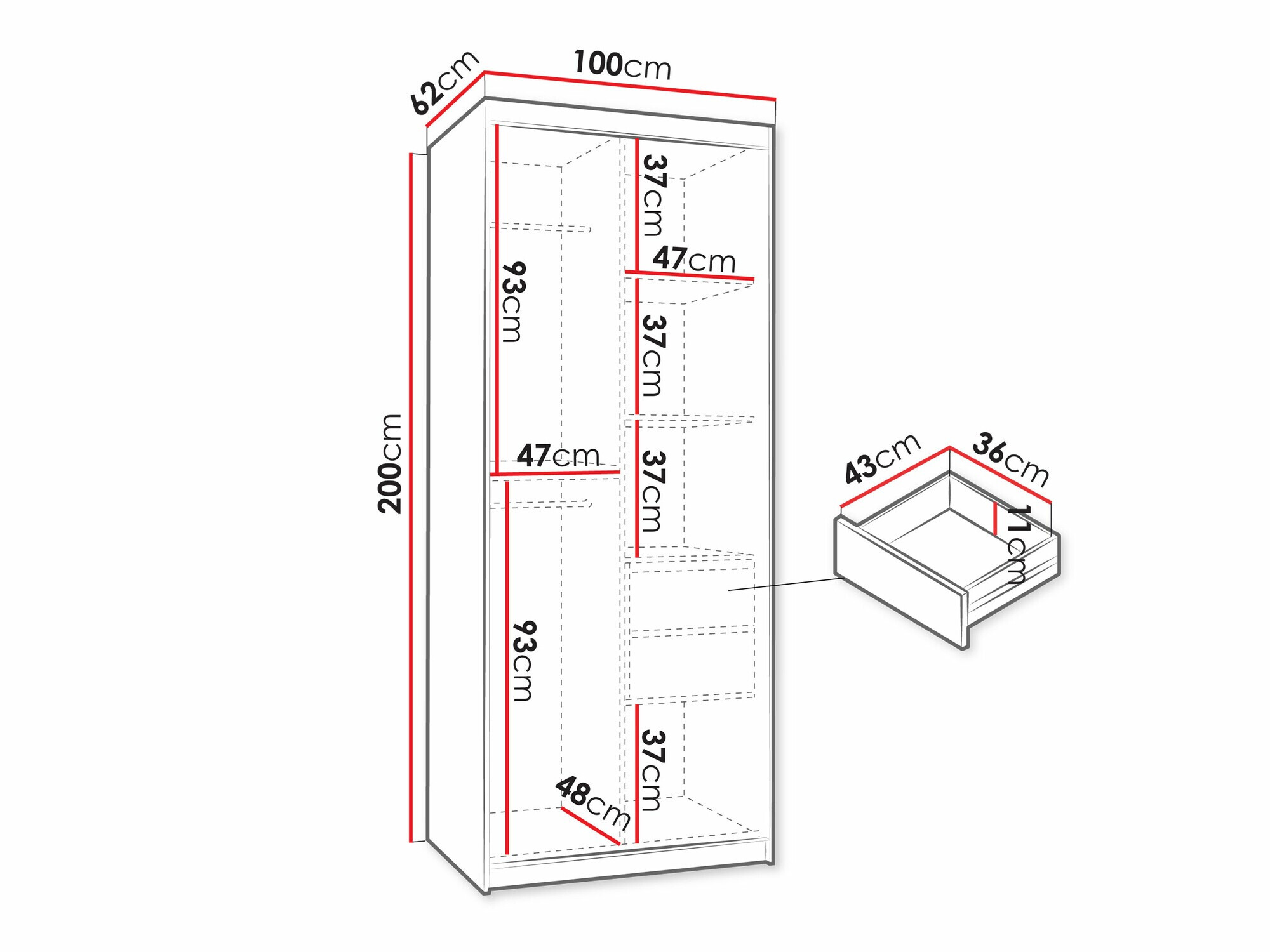 Ormar Hartford 505 (Crno)