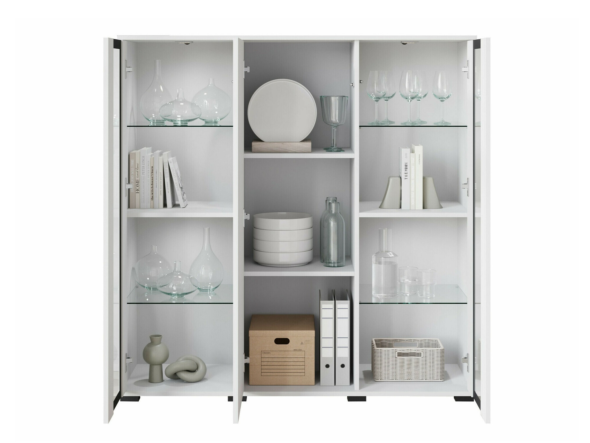 Ormarić Torcame 100 (Belo + Sjajno belo)