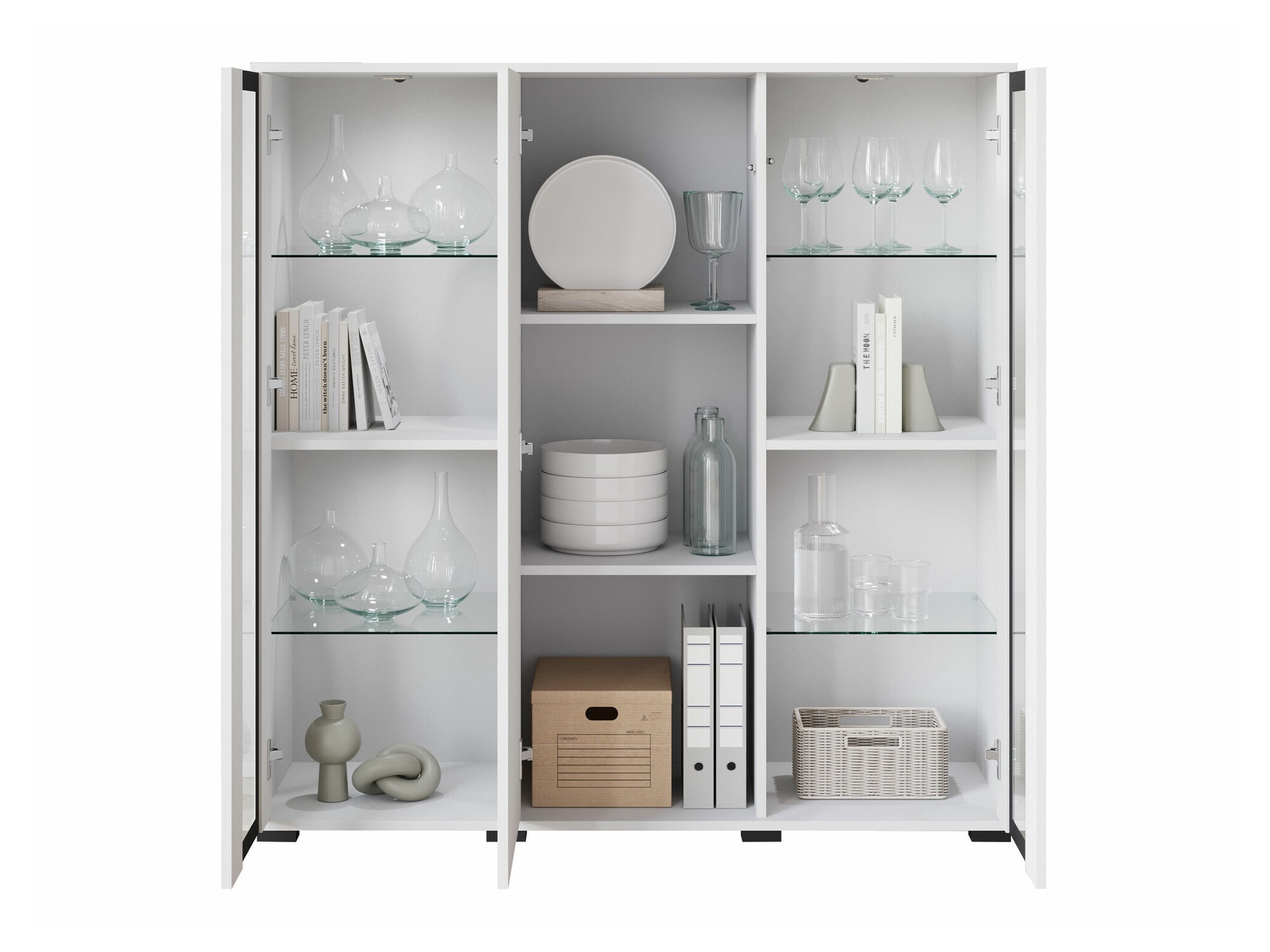 Ormarić Torcame 100 (Belo + Sjajno belo)