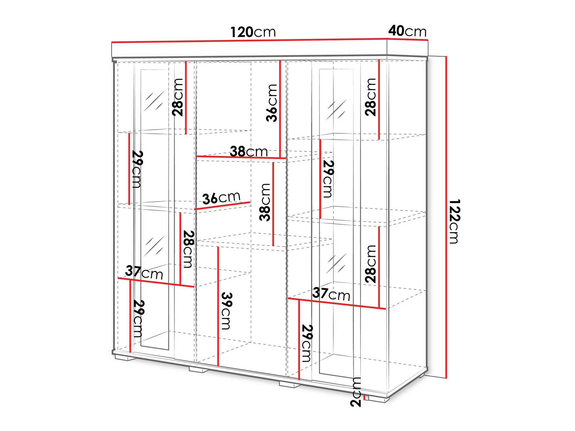 Ormarić Torcame 100 (Crno)
