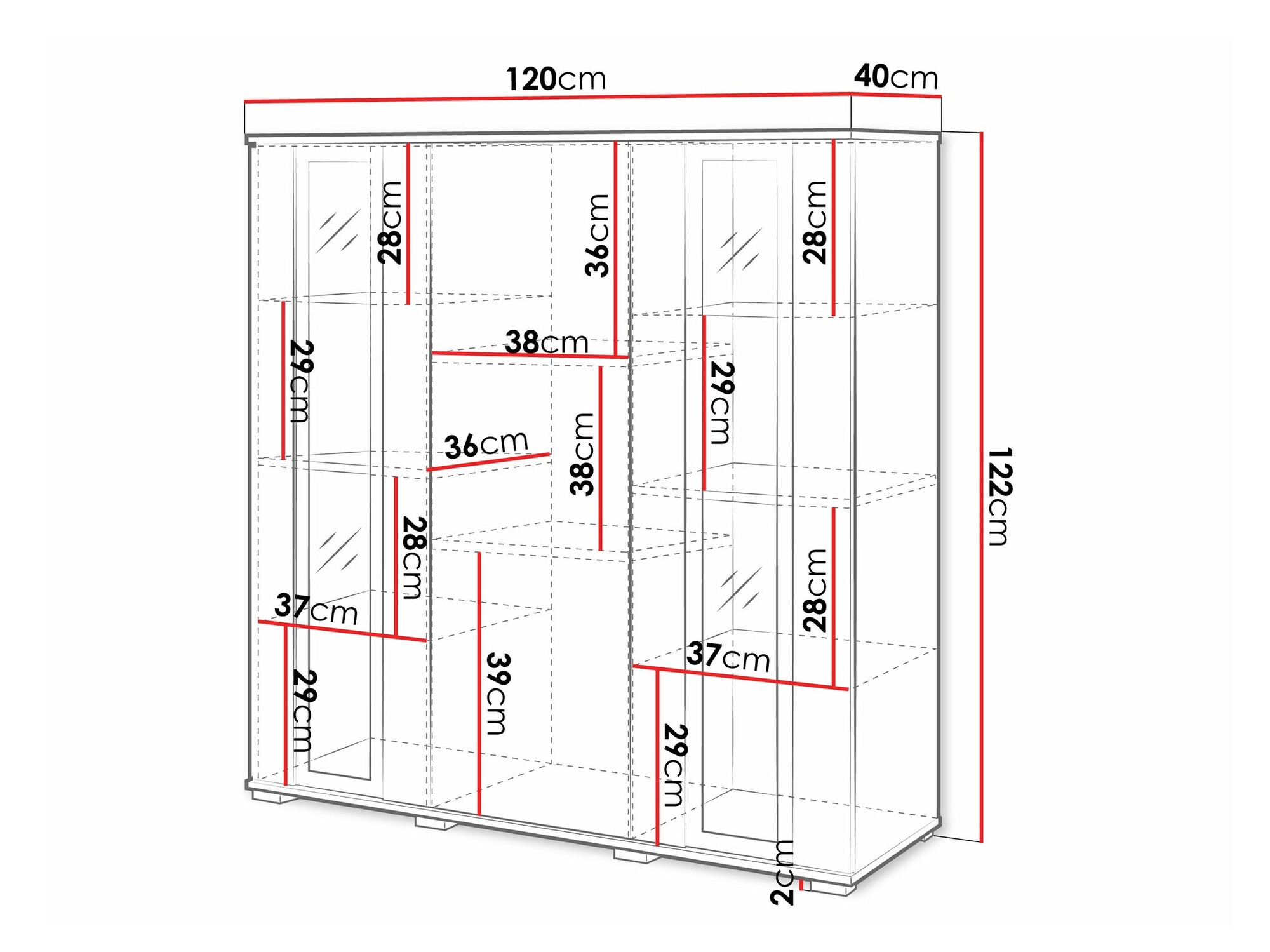 Ormarić Torcame 100 (Crno)