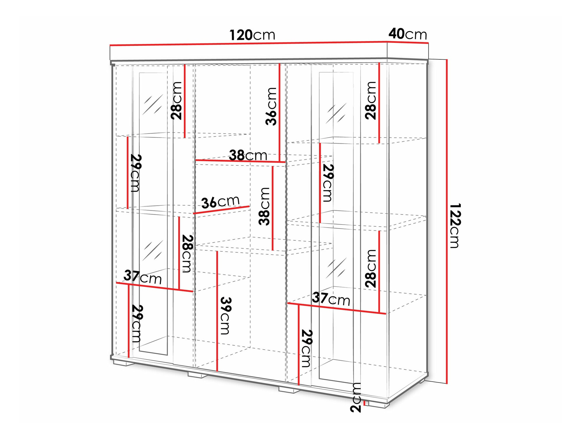 Ormarić Torcame 100 (Вотан храст + Sjajno belo)