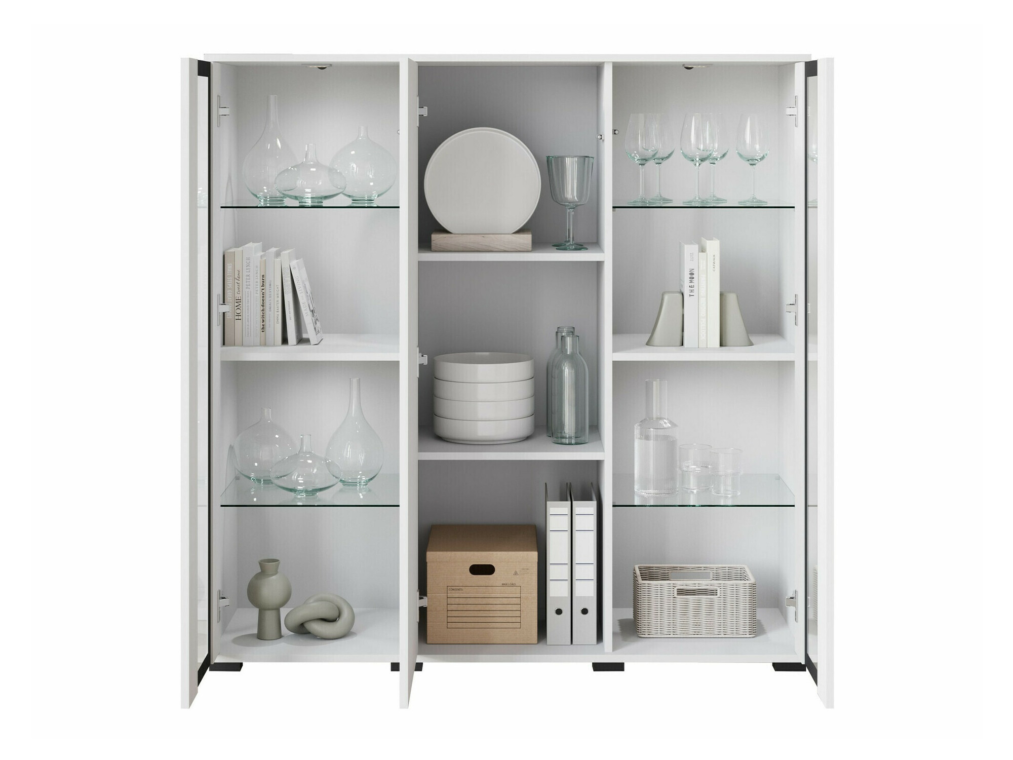 Ormarić Torcame 100 (Вотан храст + Sjajno belo)