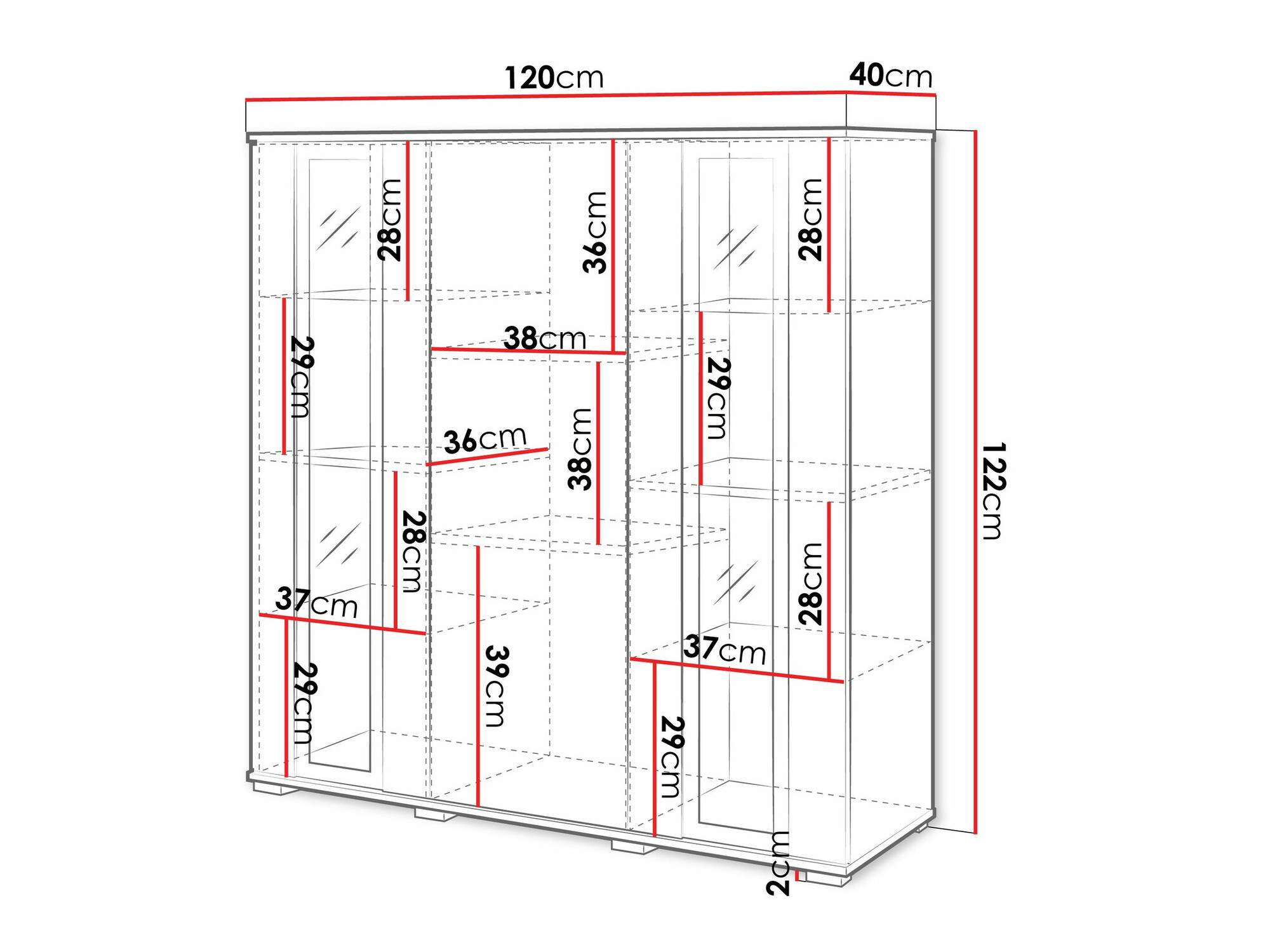 Ormarić Torcame 100 (Вотан храст + Sjajno belo)