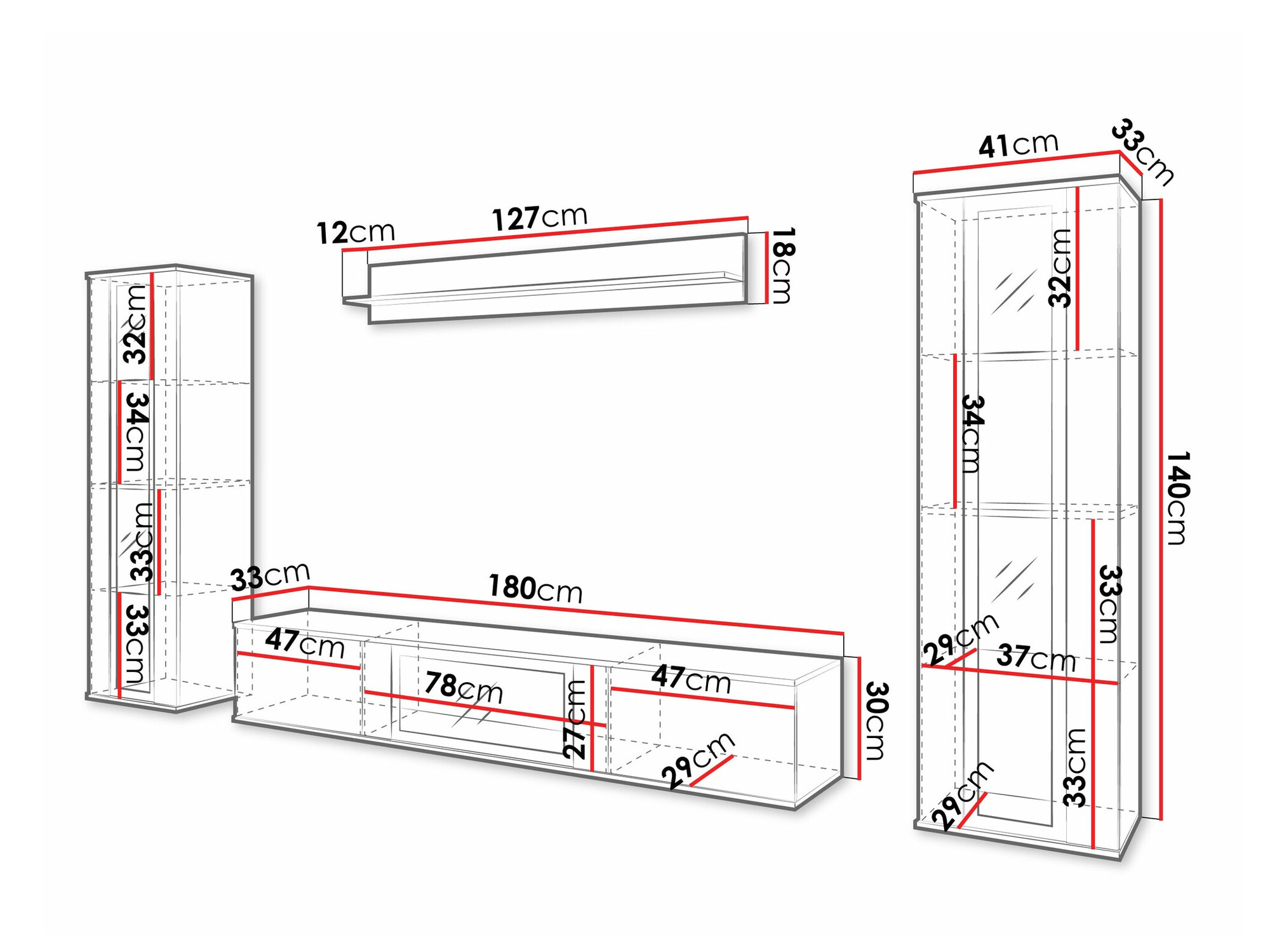 Set za dnevnu sobu Torcame 103 (Crno)