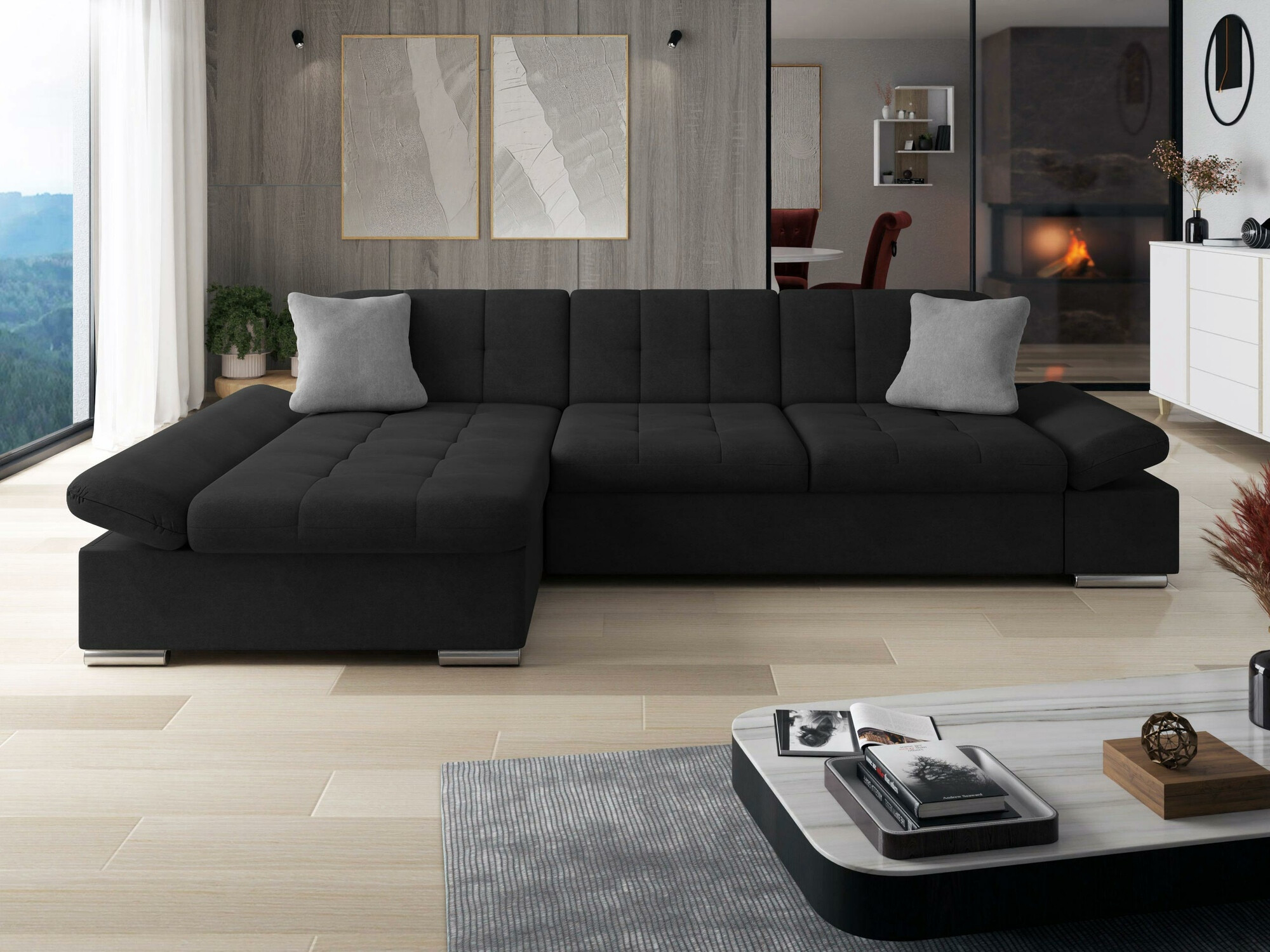 Ugaona sofa Comfivo 219 (Uttario Velvet 2980 + Uttario Velvet 2972)