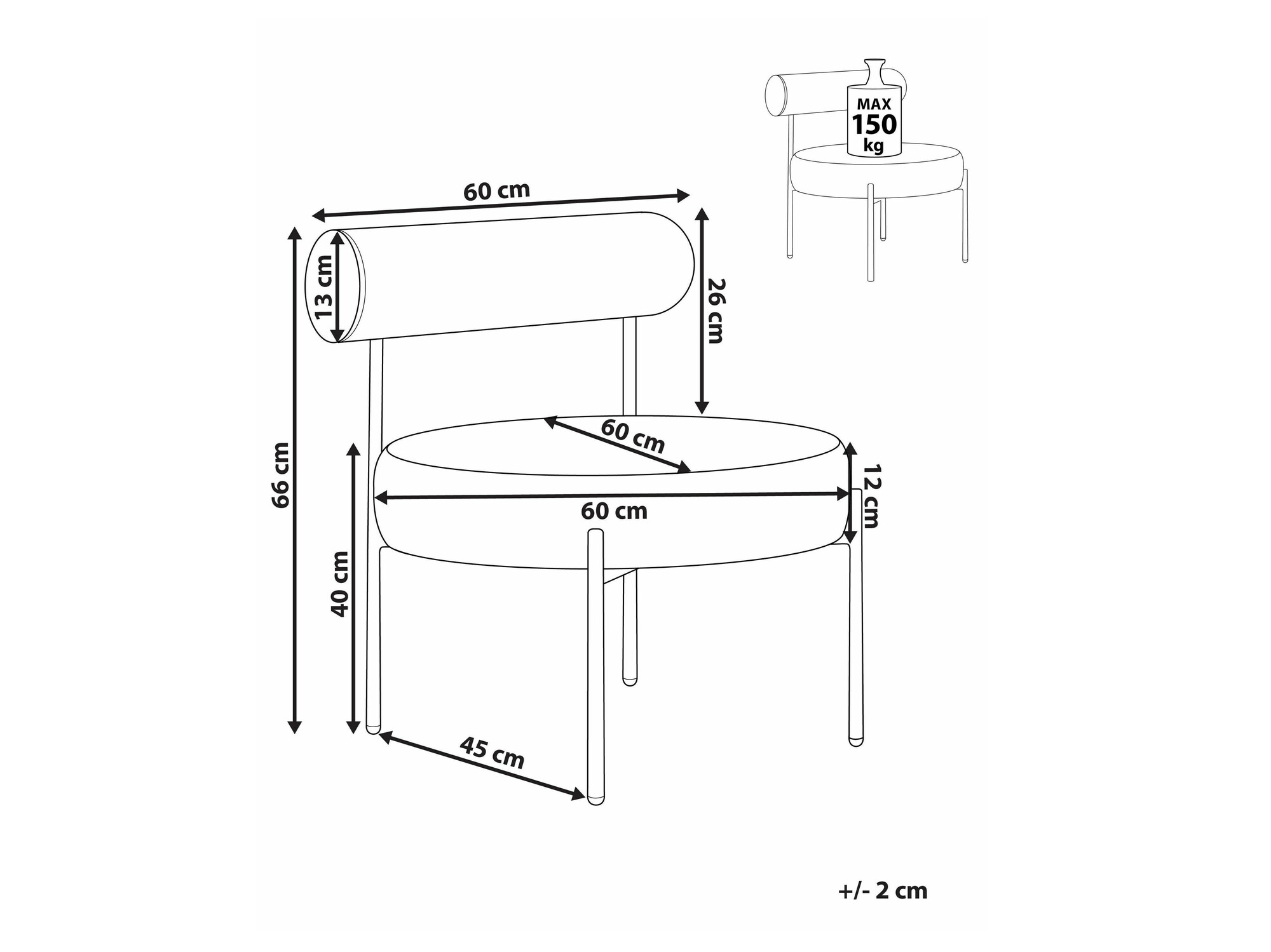 Fotelja Berwyn 1268 (Tamno zelena)