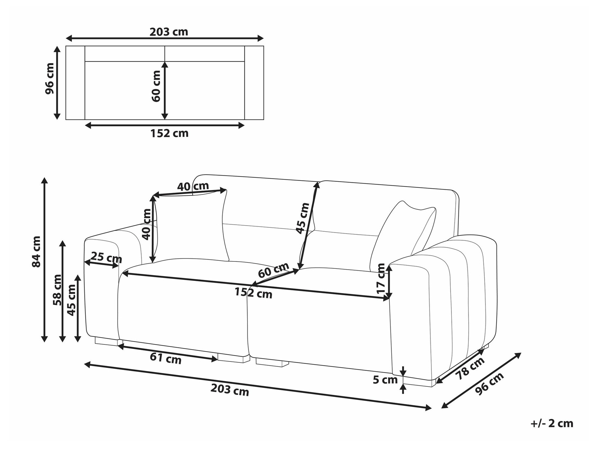 Sofa Berwyn 2691 (Svetlo plava)