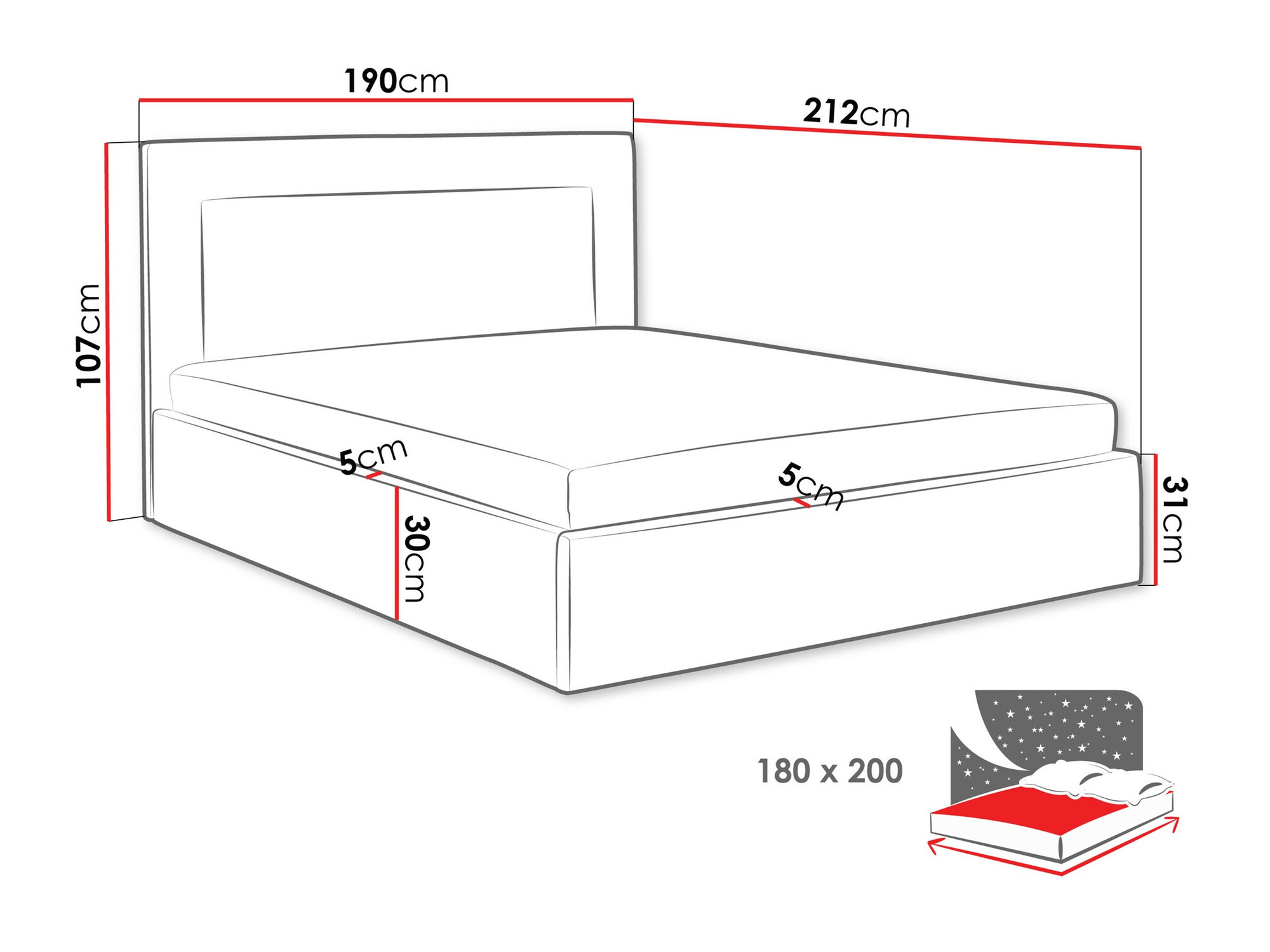 Krevet Baltimore 198 (Coral 65)
