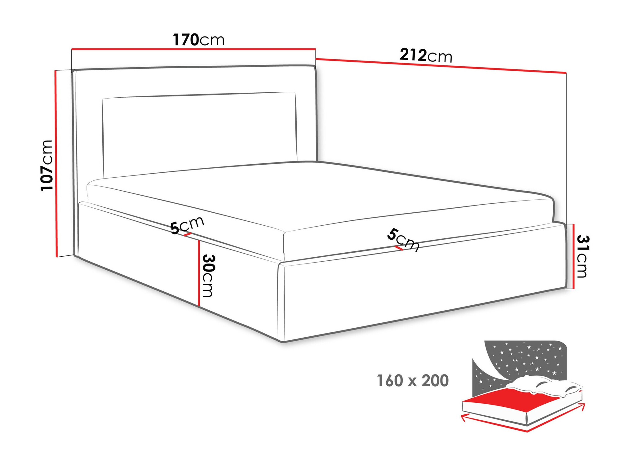 Krevet Baltimore 198 (Coral 75)