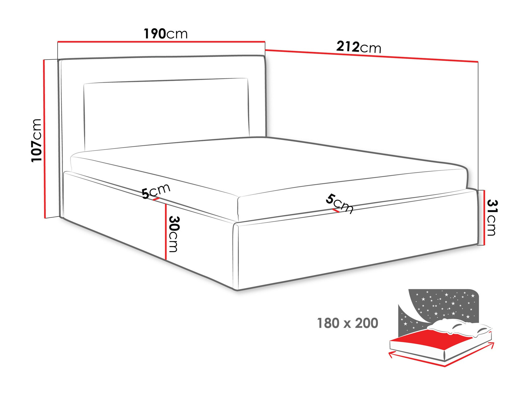 Krevet Baltimore 198 (Coral 75)