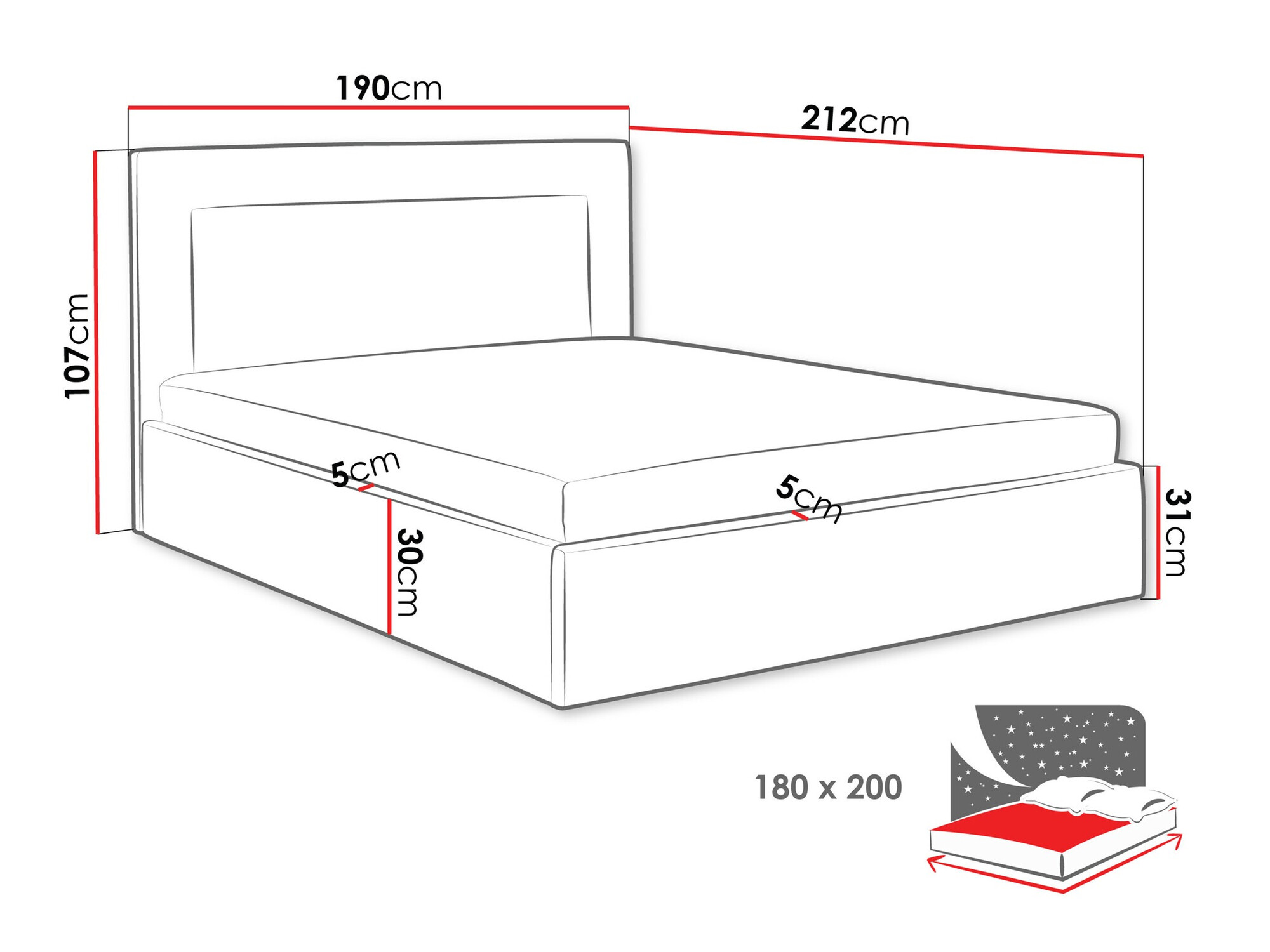 Krevet Baltimore 198 (Coral 80)