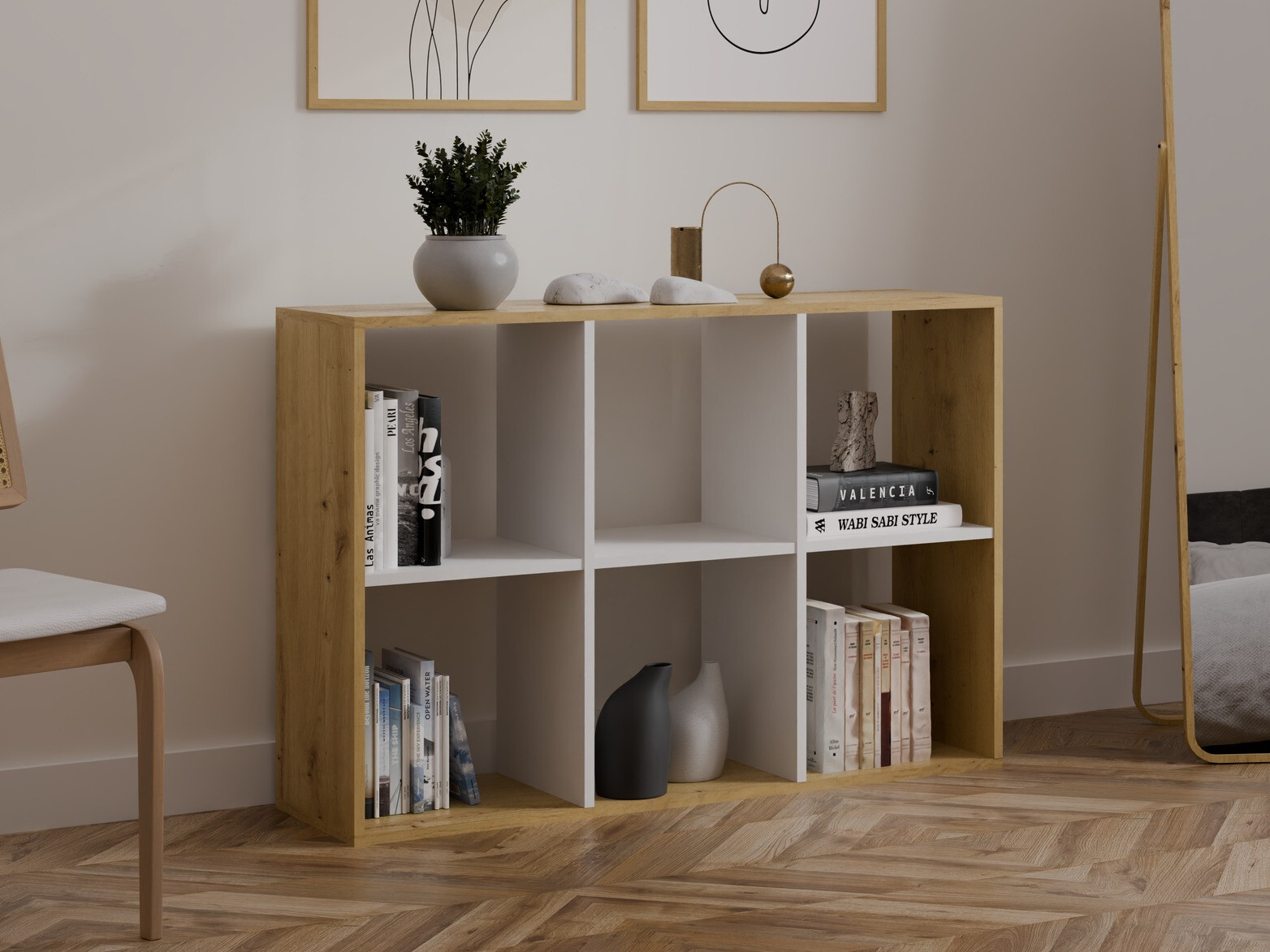 Polica Mandeville 287 (Belo + Zanatski hrast)