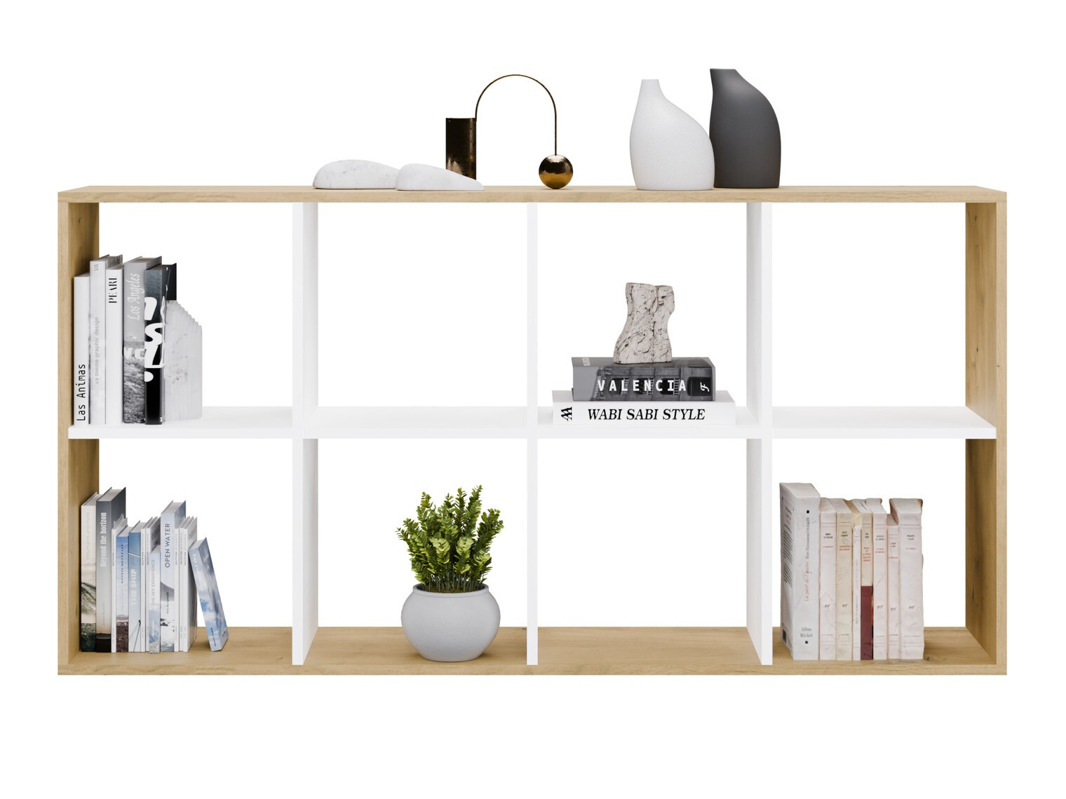 Polica Mandeville 288 (Belo + Zanatski hrast)