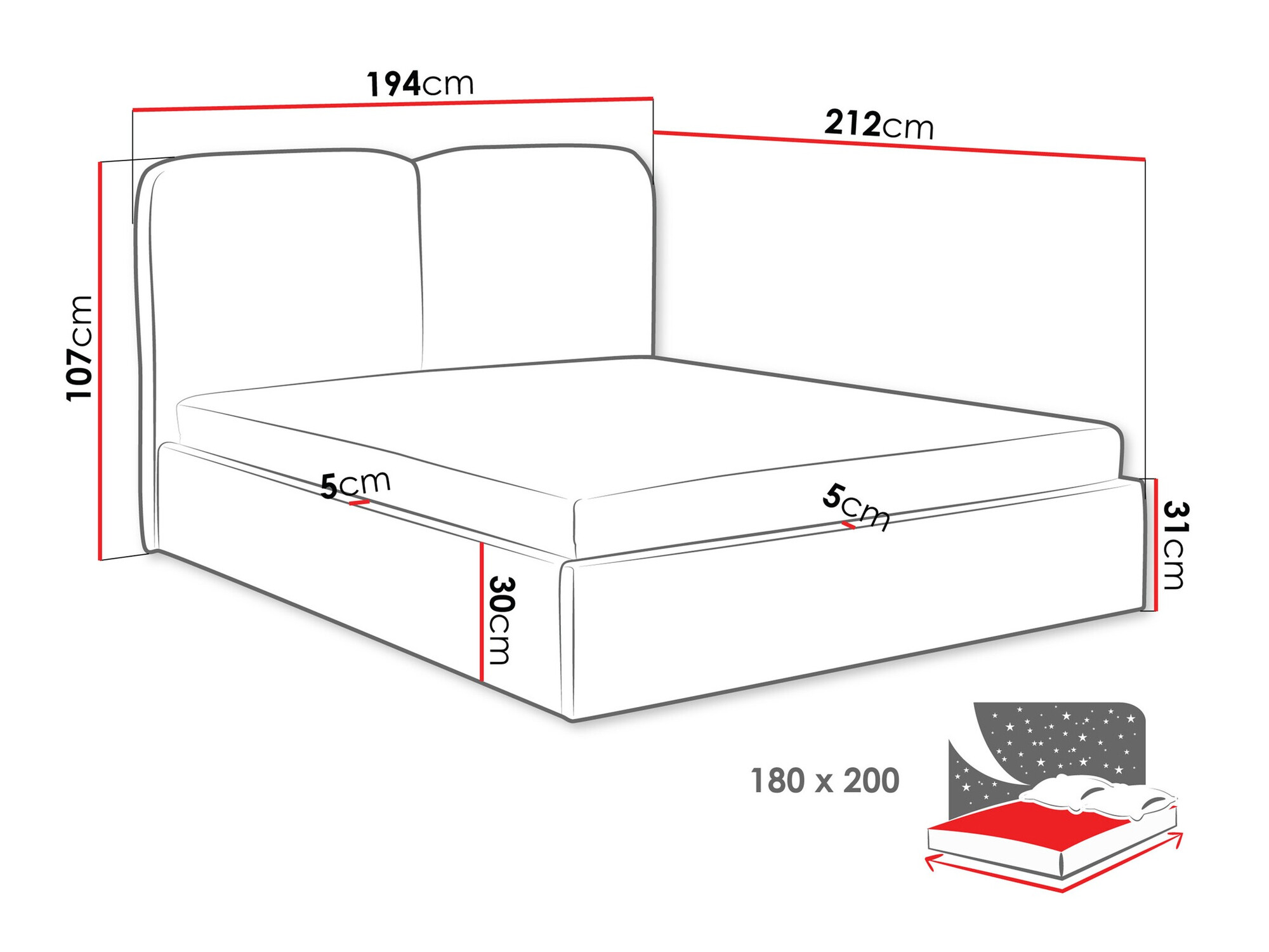 Krevet Baltimore 199 (Coral 75)
