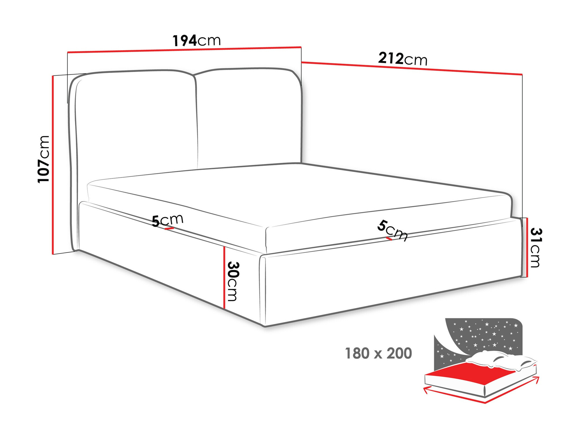 Krevet Baltimore 199 (Coral 80)