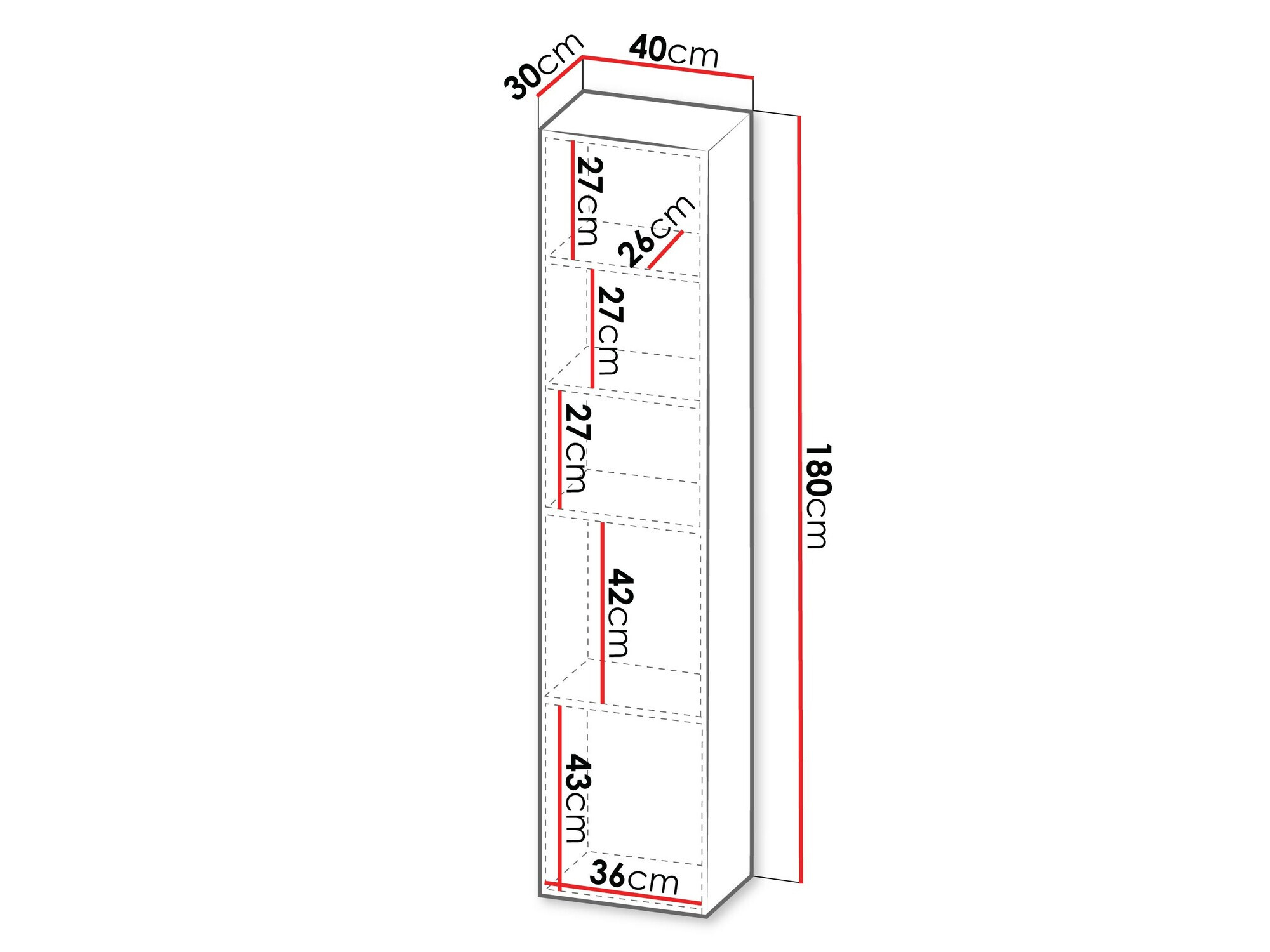 Zidna polica Species (Crno)