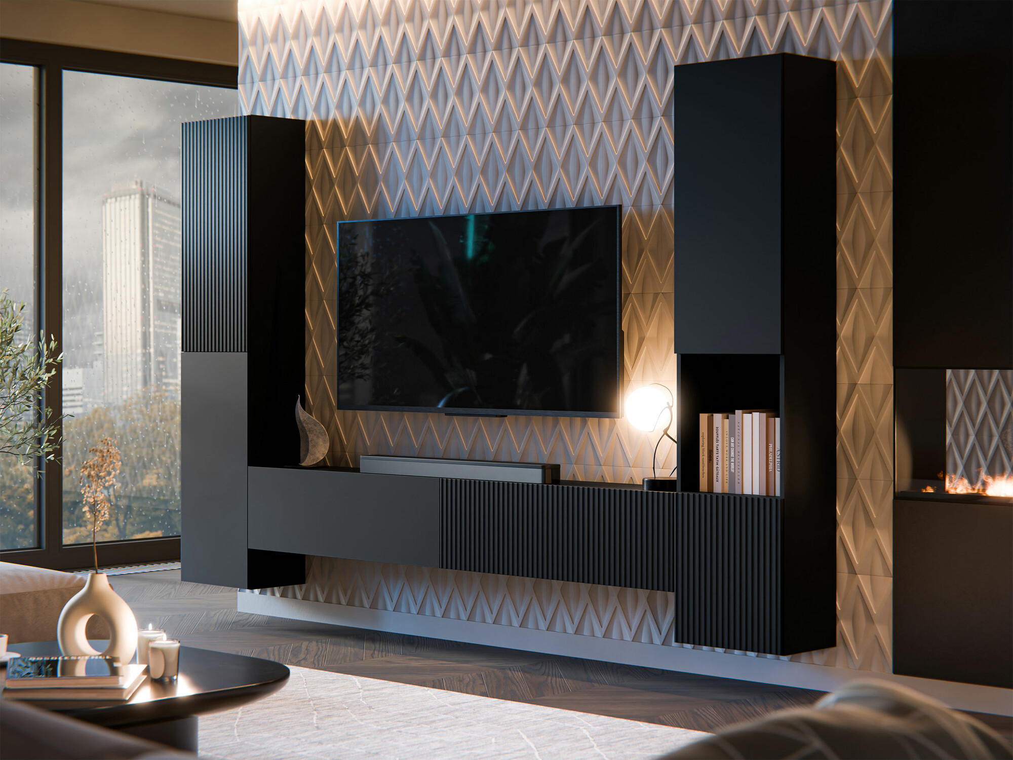 Set za dnevnu sobu Species I (Crno)