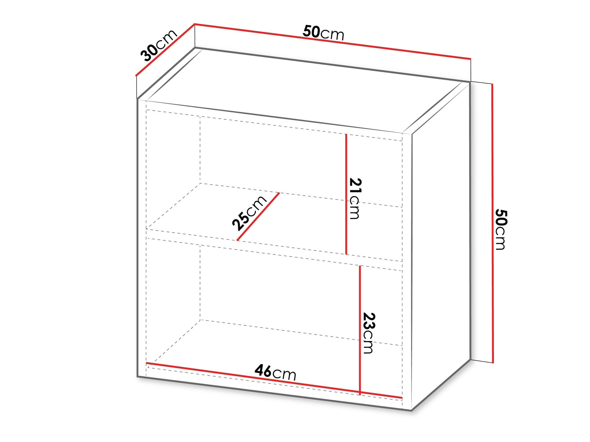 Zidni ormarić Calveru 103 (Crno)