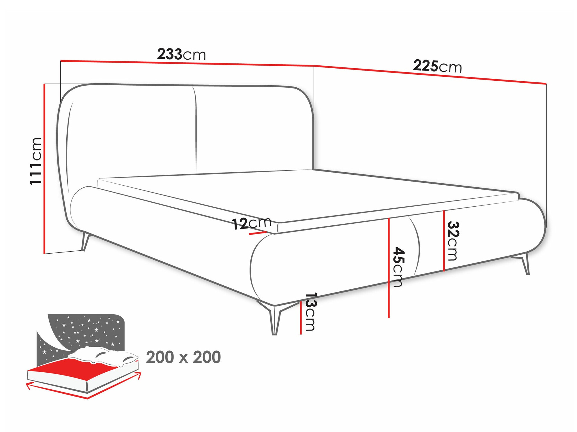 Krevet TrendyNest Fenara (Coral 50)