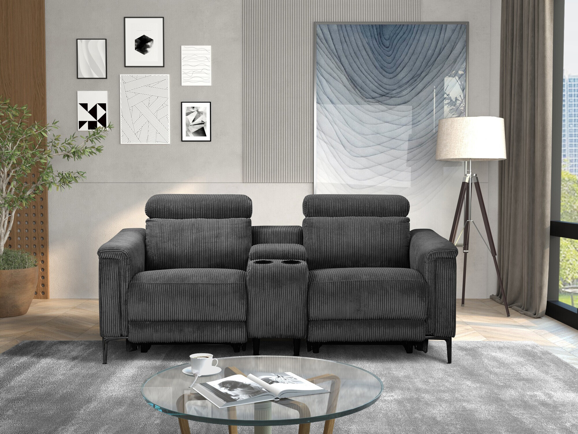 Relaks sofa Evamare 108 (Antracit)