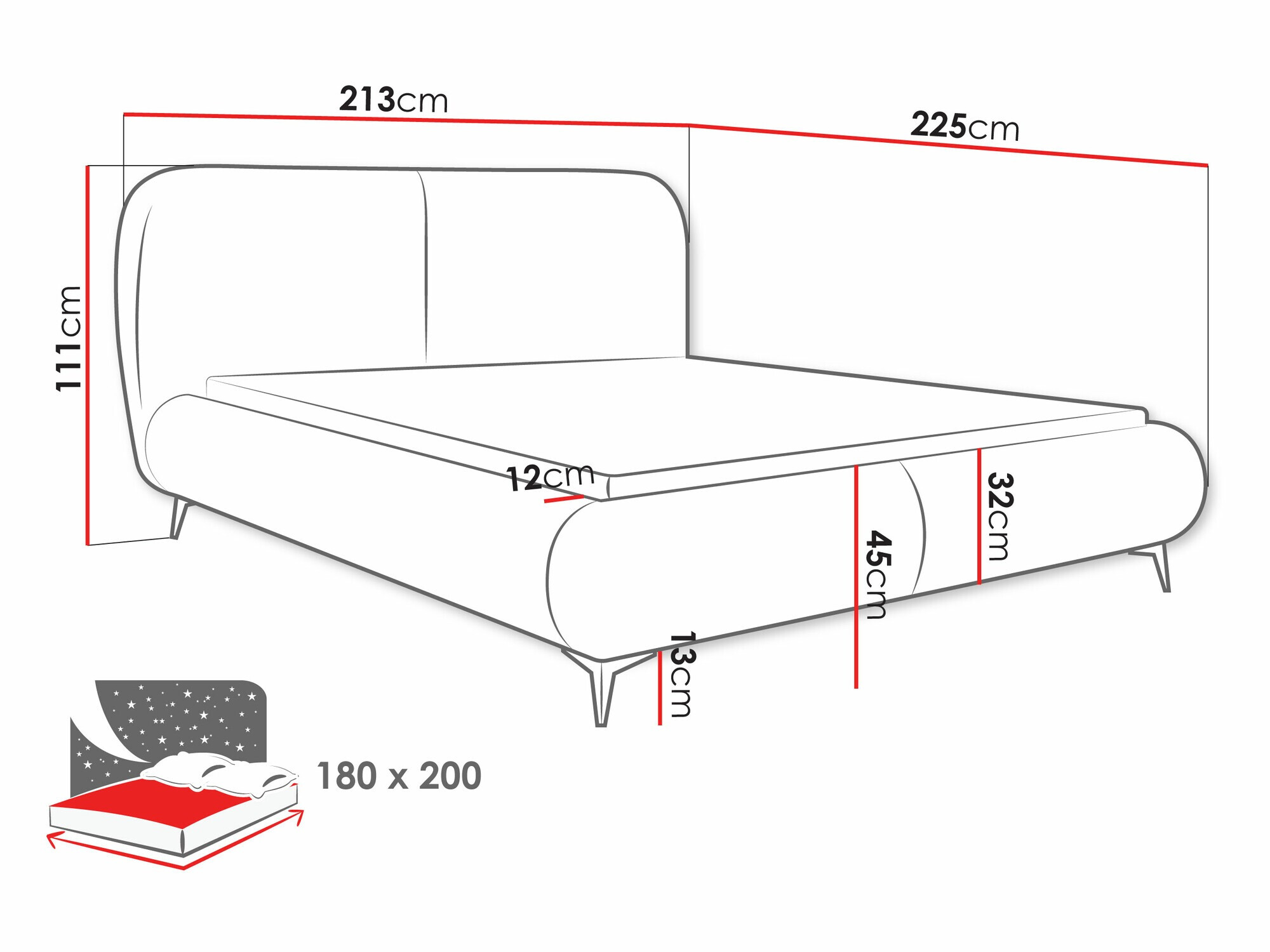 Krevet TrendyNest Fenara (Coral 15)