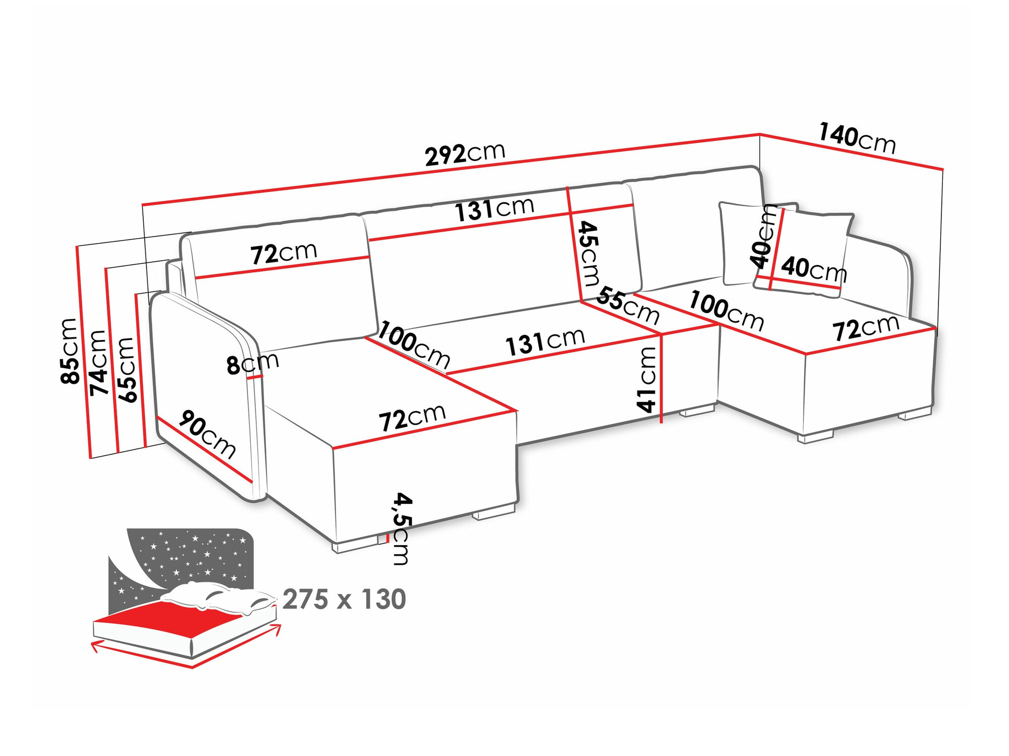 Ugaona sofa Columbus 246 (Velo 621)
