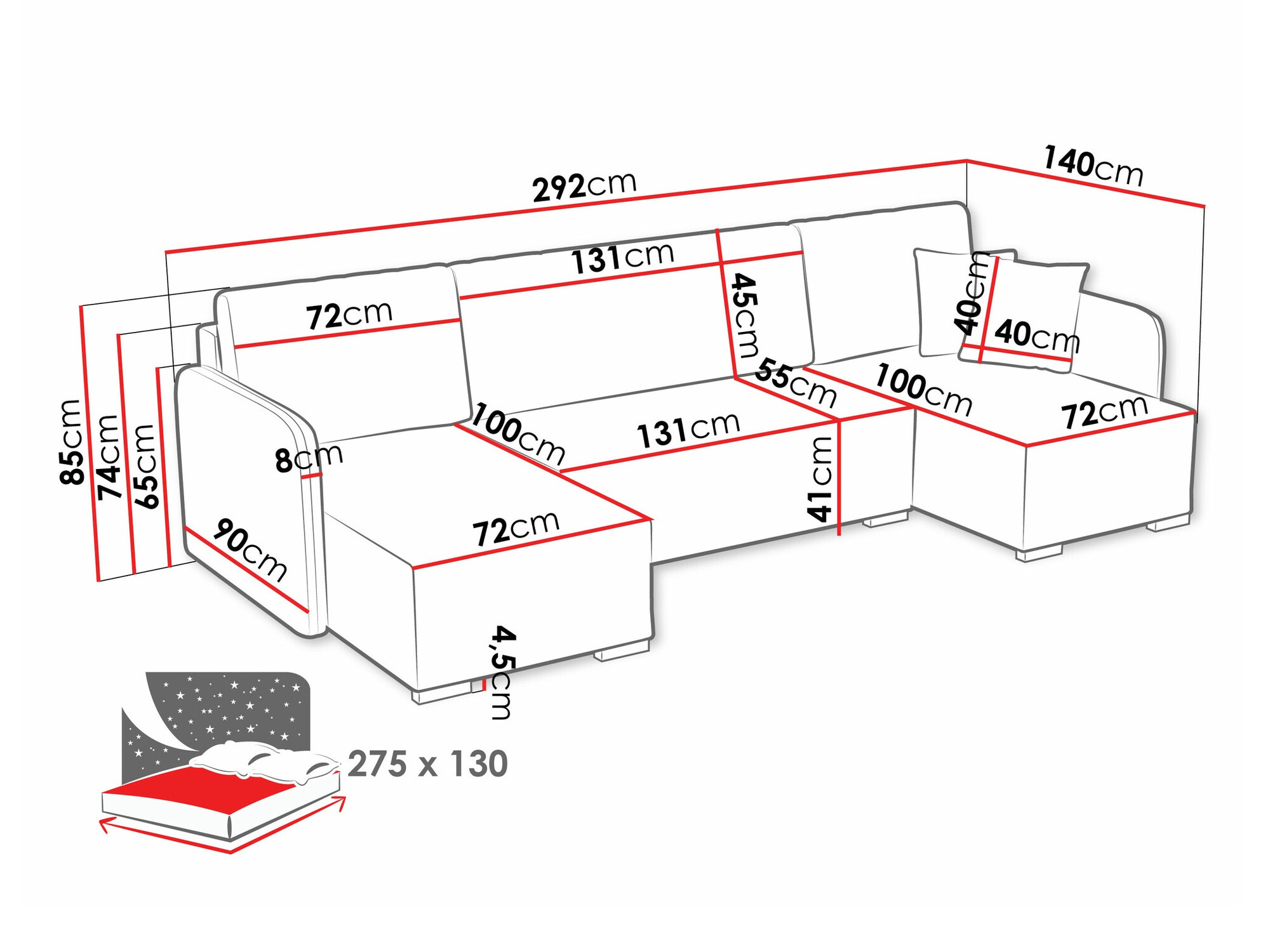 Ugaona sofa Columbus 246 (Velo 623)