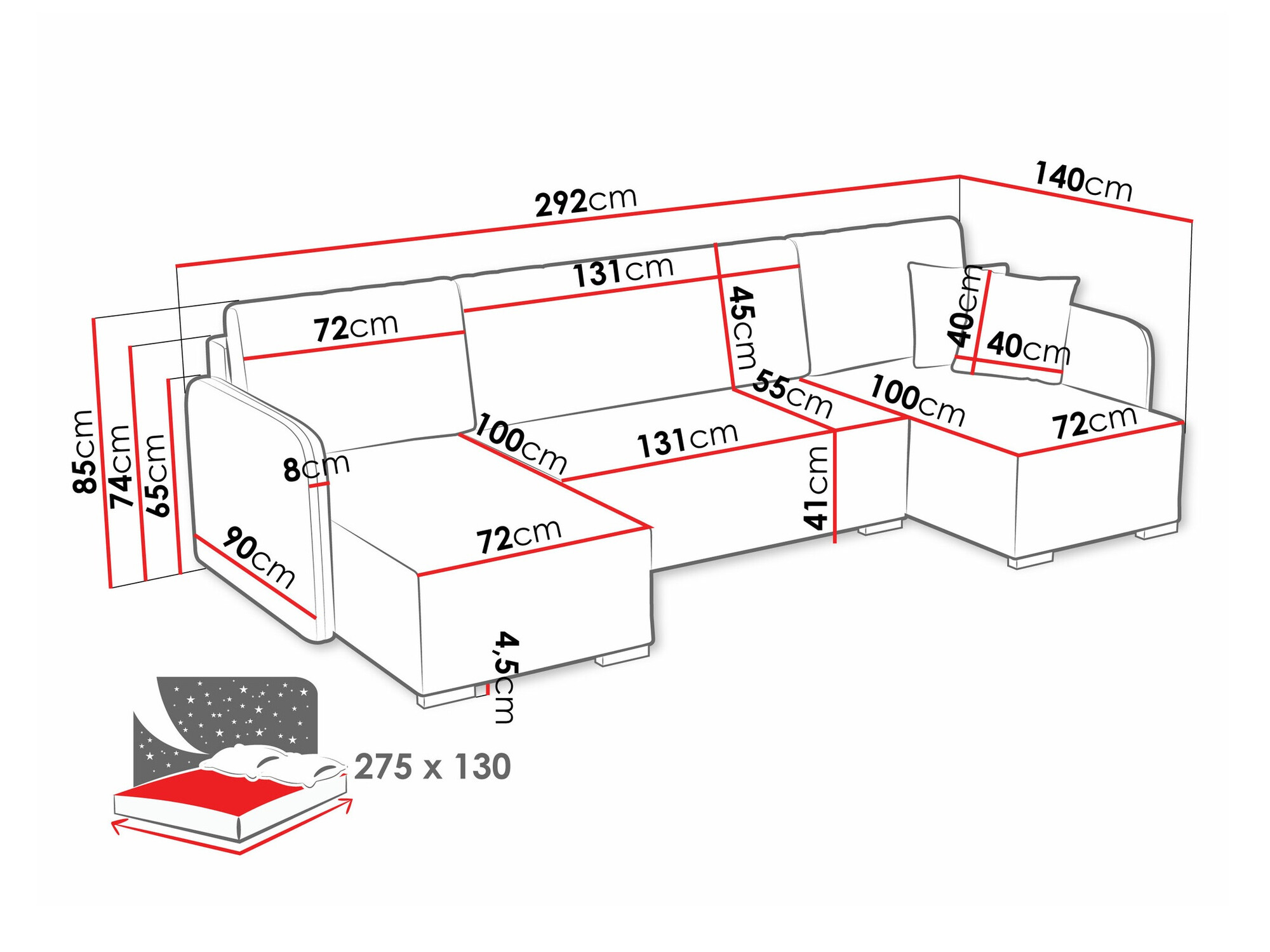 Ugaona sofa Columbus 246 (Velo 625)