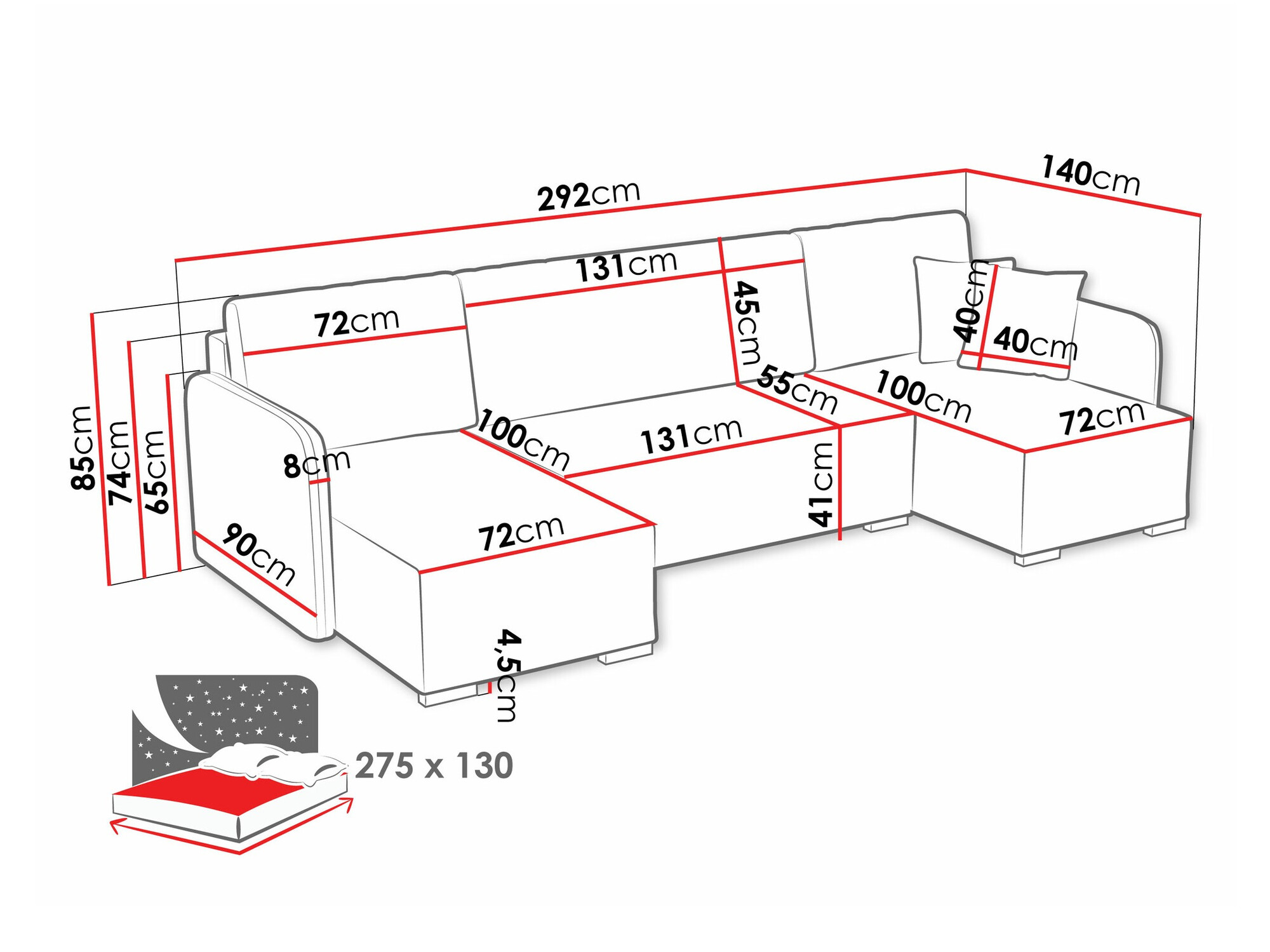 Ugaona sofa Columbus 246 (Velo 636)