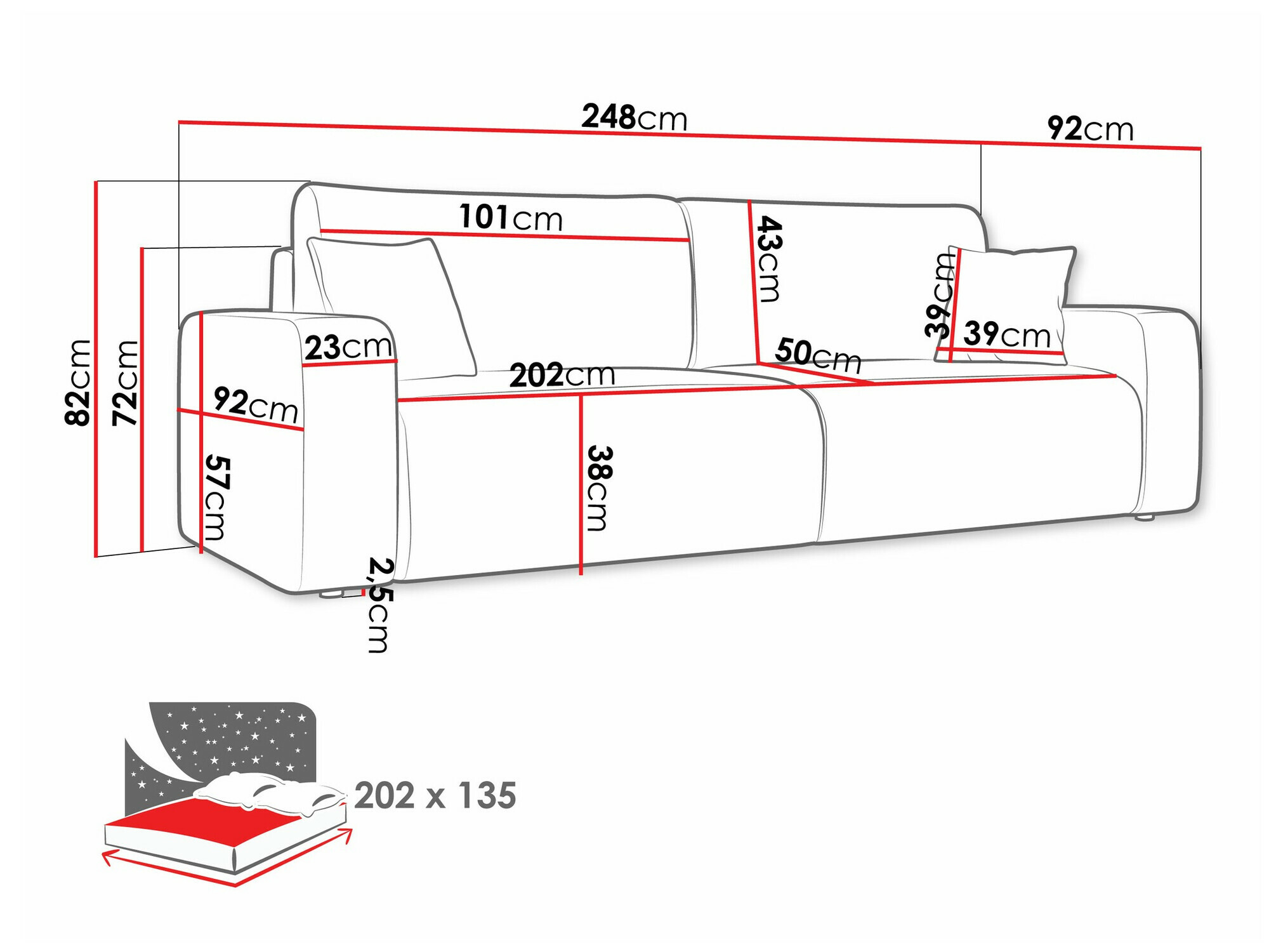 Sofa na razvlačenje Doctral (Poso 100)