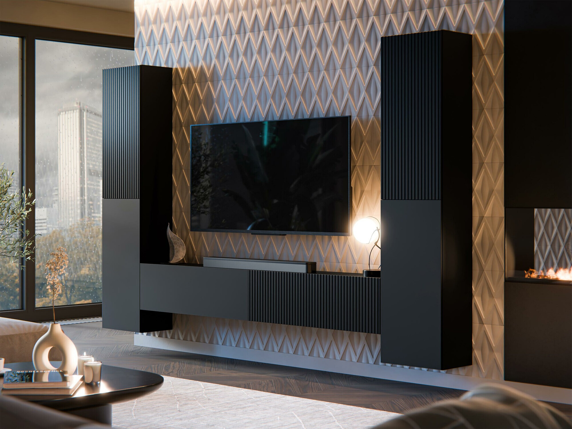 Set za dnevnu sobu Species II (Crno)