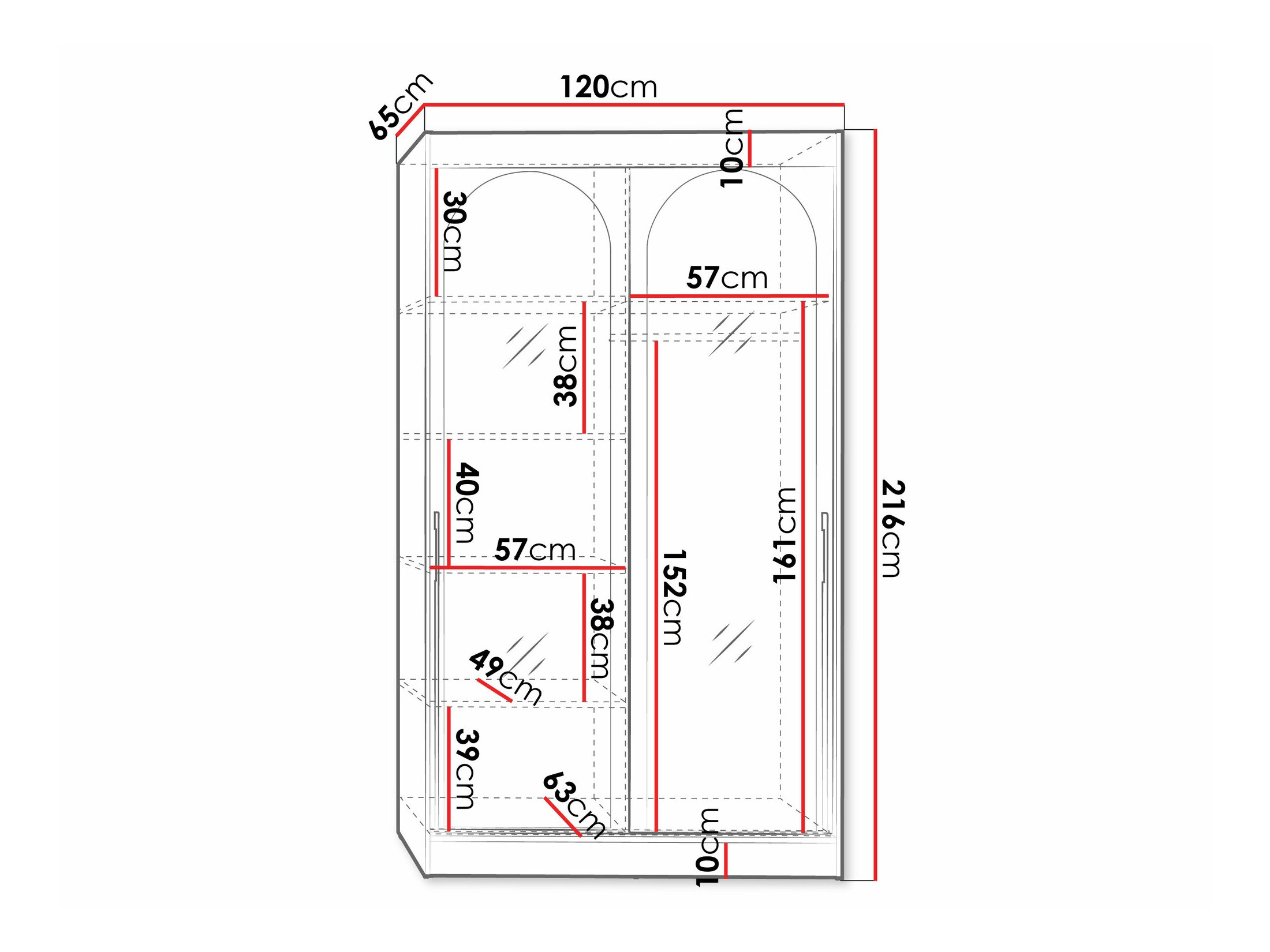 Ormar Toledo 130 (Crno)