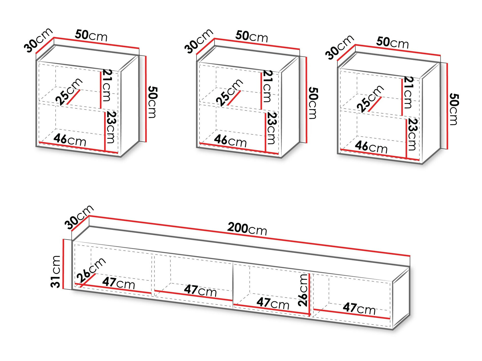 Set za dnevnu sobu Calveru 108 (Crno + Вотан храст)
