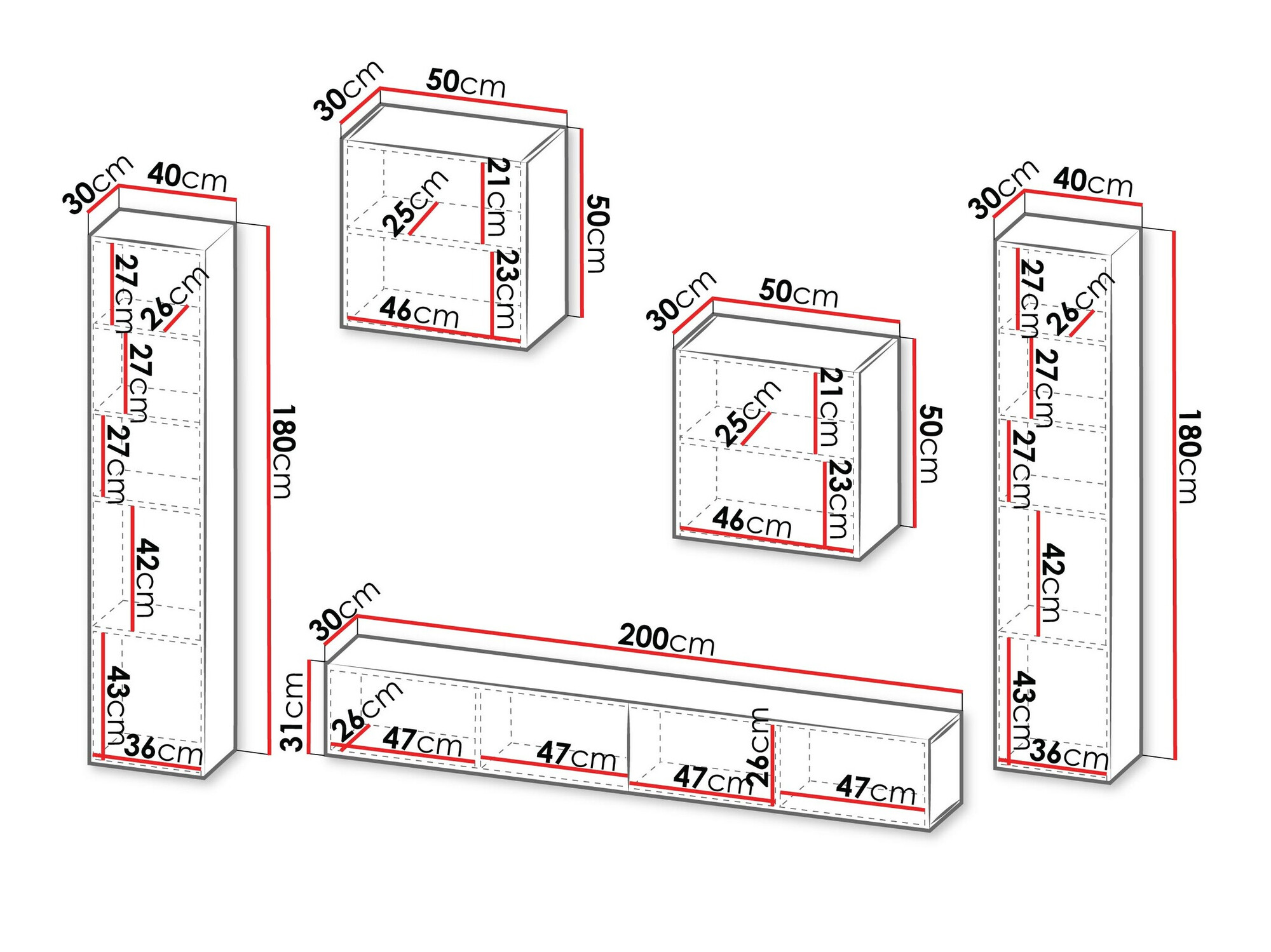 Set za dnevnu sobu Calveru 109 (Crno + Вотан храст)
