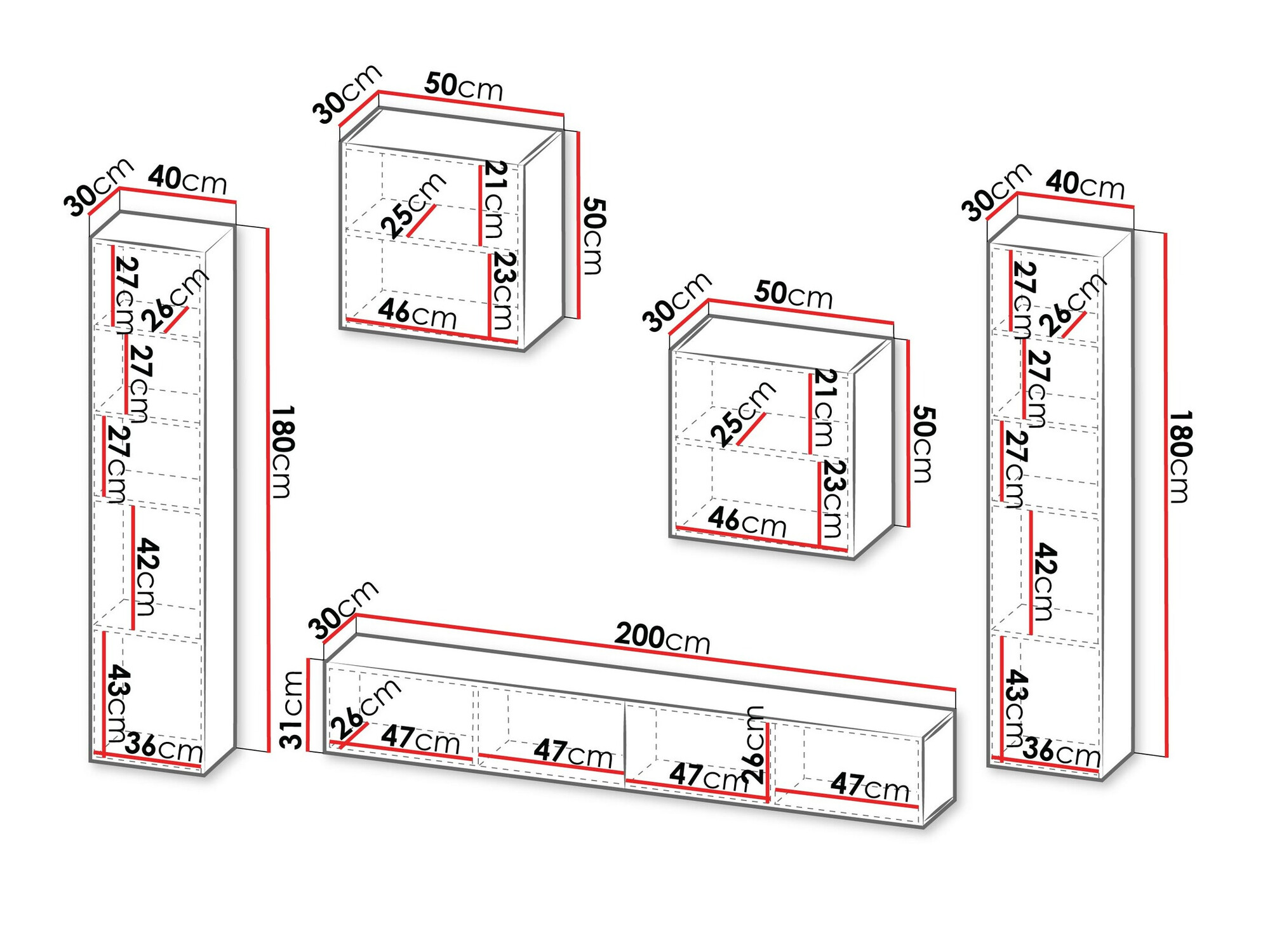 Set za dnevnu sobu Calveru 109 (Crno)