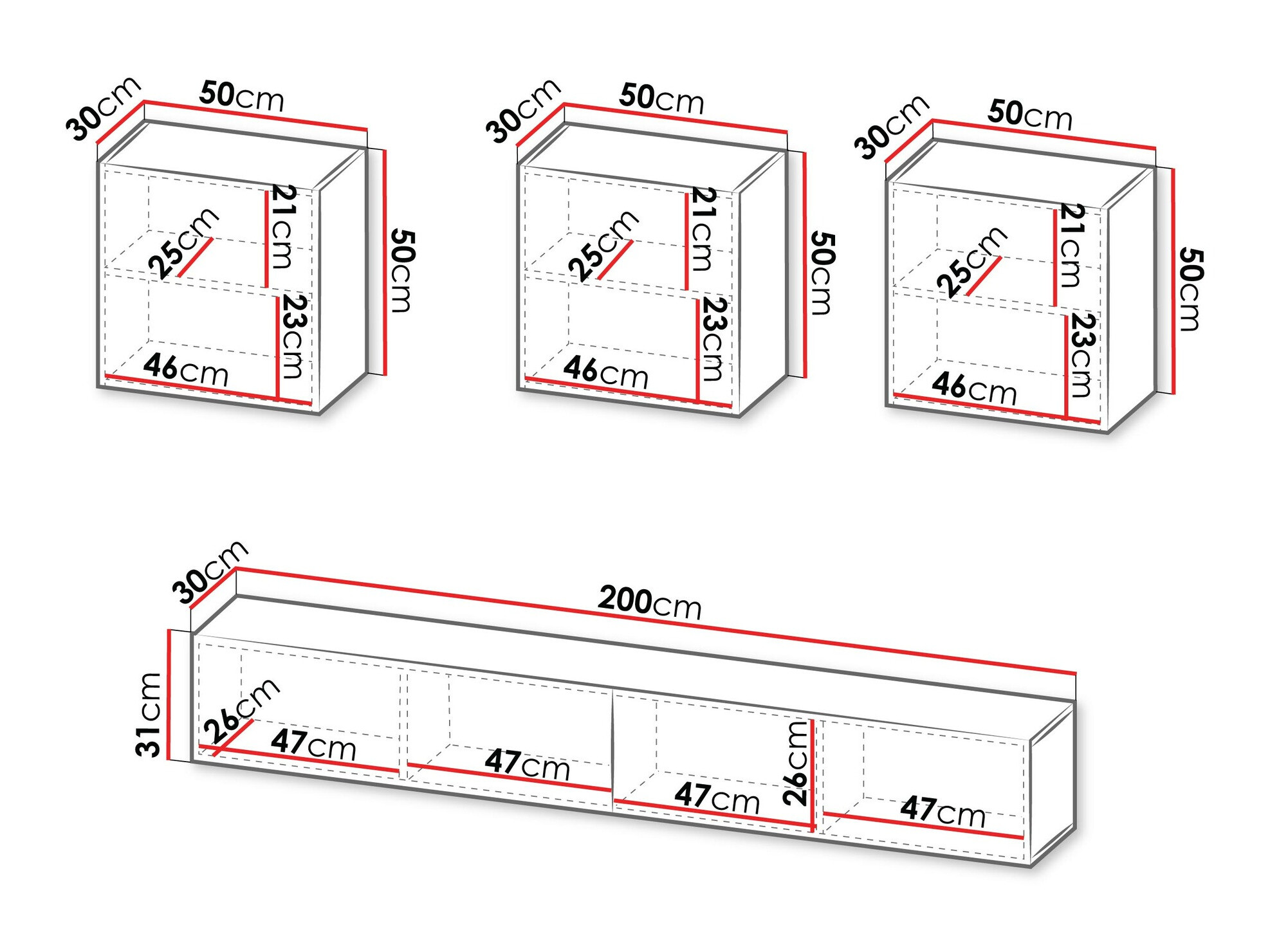 Set za dnevnu sobu Species IV (Crno)