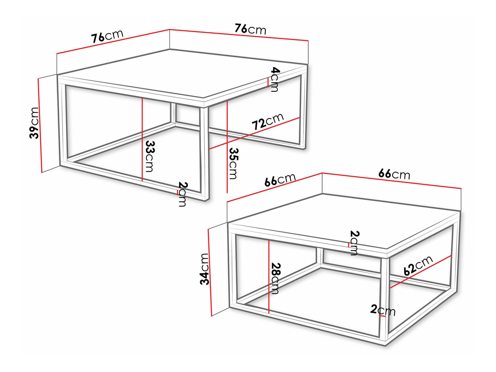 Set stočića za kafu Oswego 133 (Svetlo drvo + Kašmir)