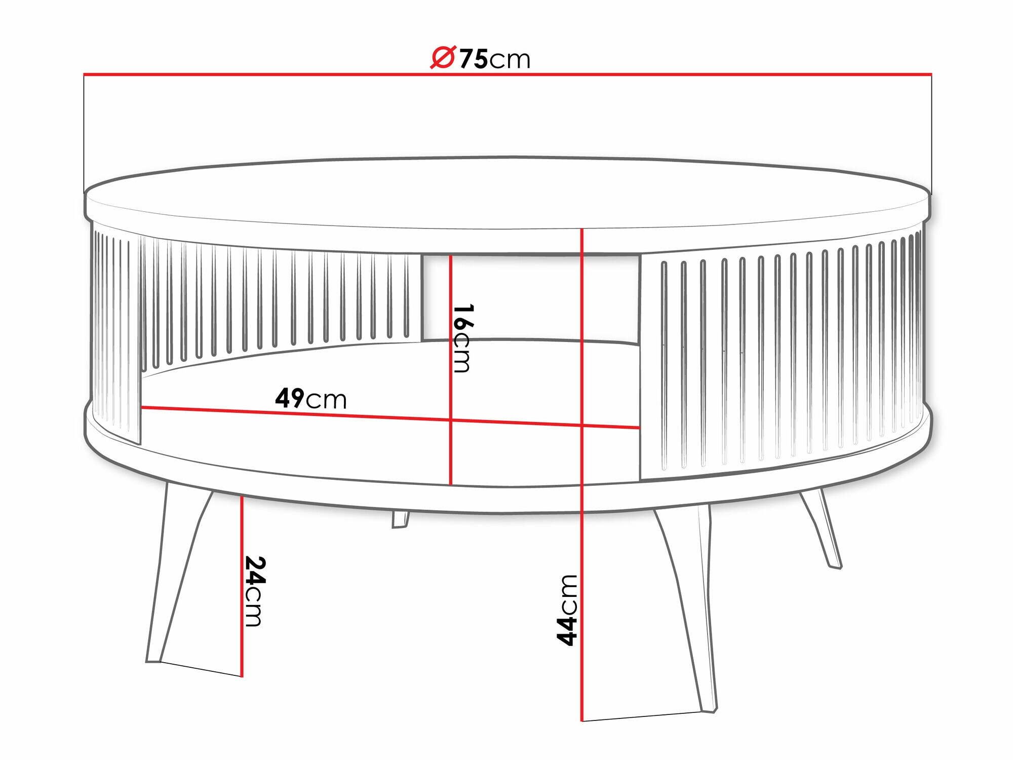 Stočić za kafu Sordore 125 (Kašmir + Belo)