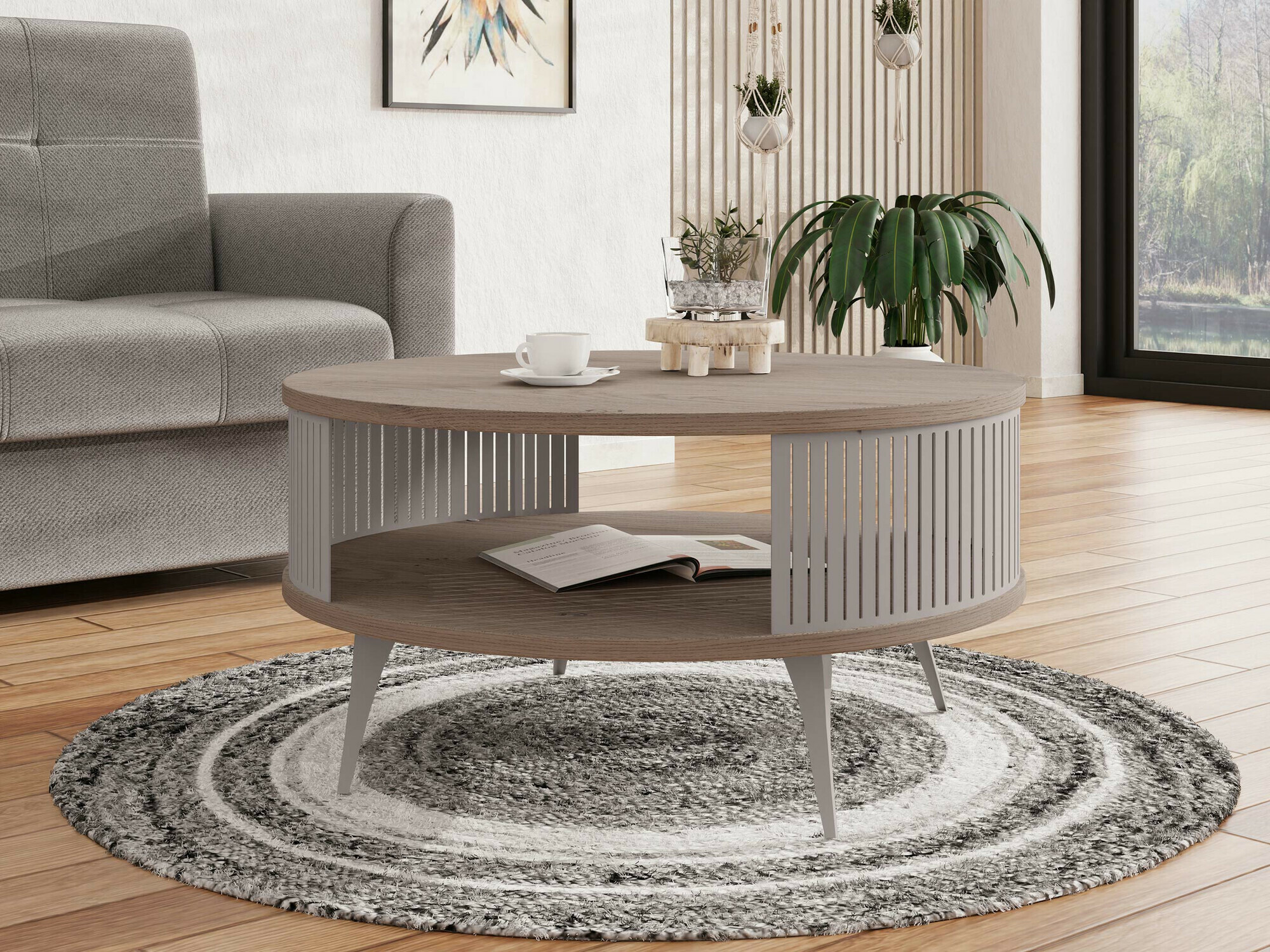 Stočić za kafu Sordore 125 (Kašmir + Svetlo drvo)