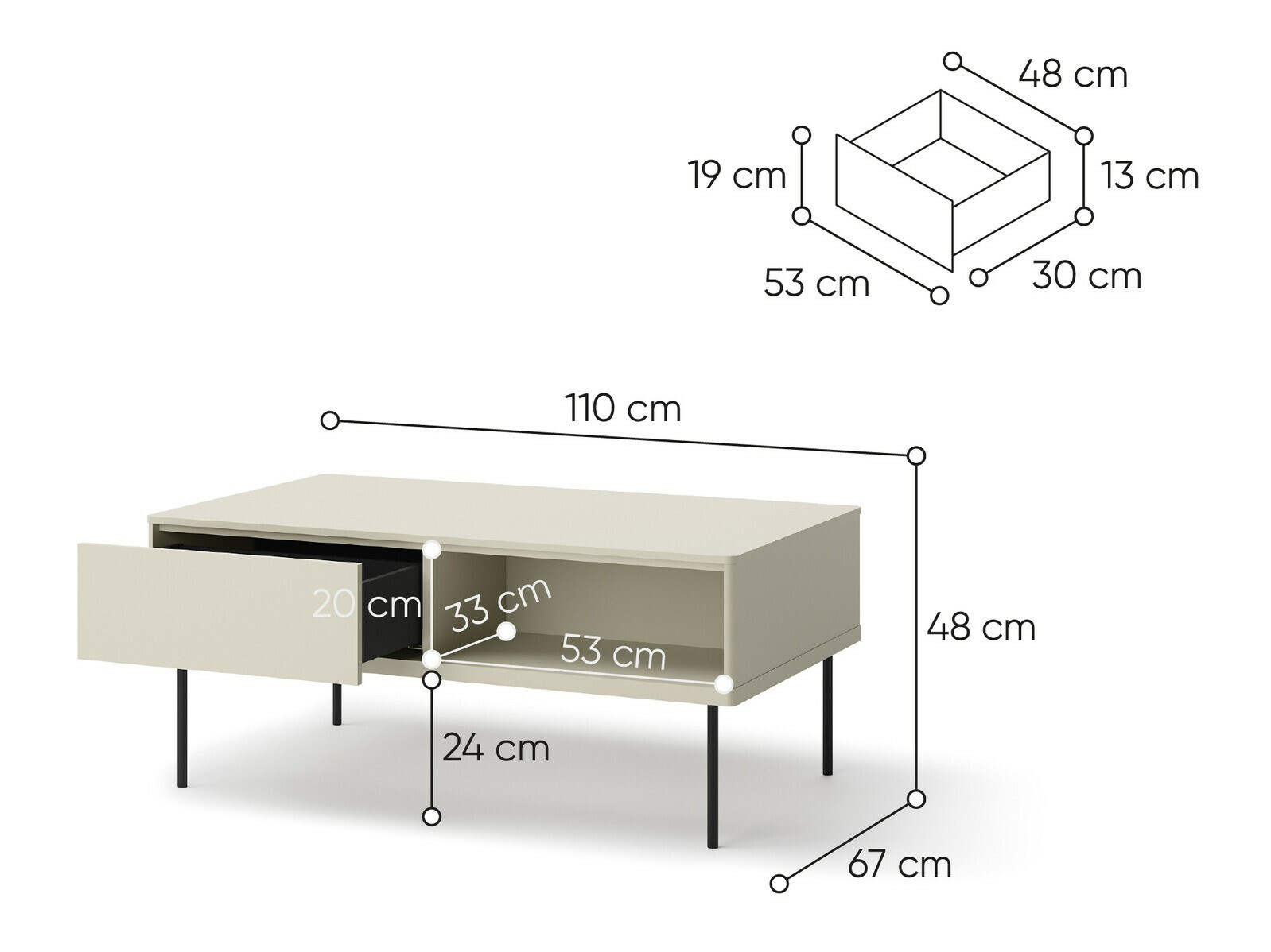 Stočić za kafu Voloma 108