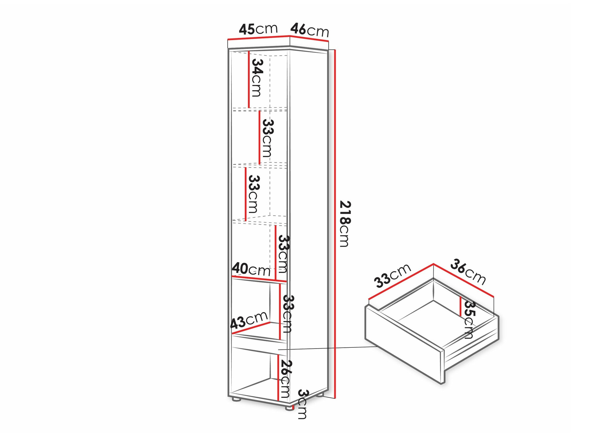 Set nameštaja Concept Pro Lenart Levfere 144 (Belo)