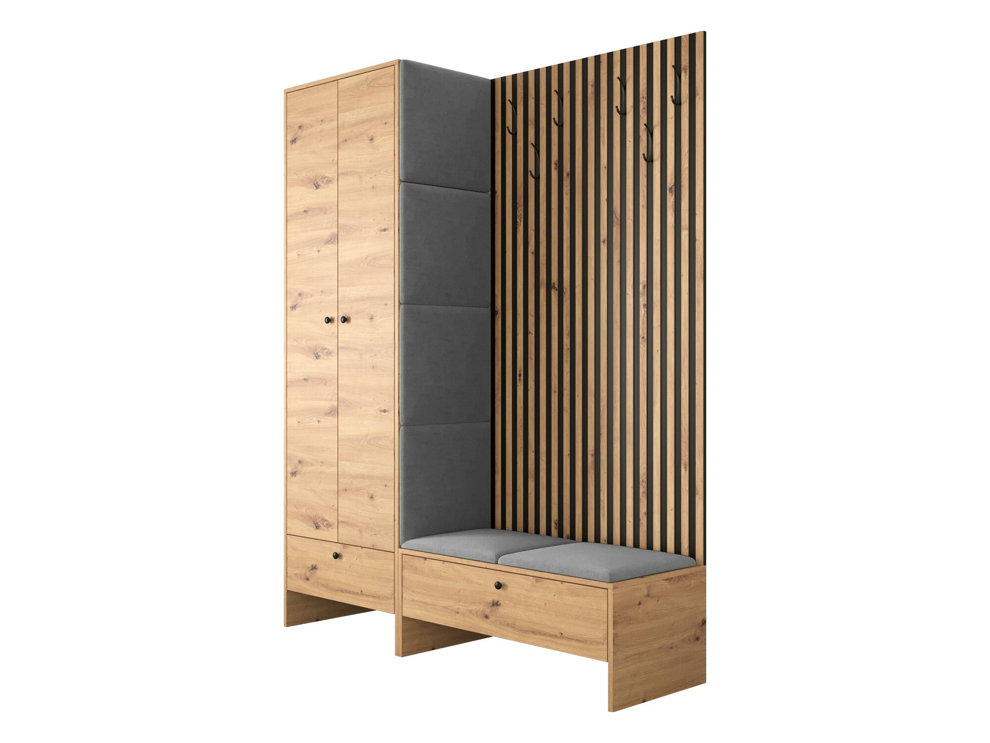 Set za hodnik Donio III (Artisan hrast + Manila 16)