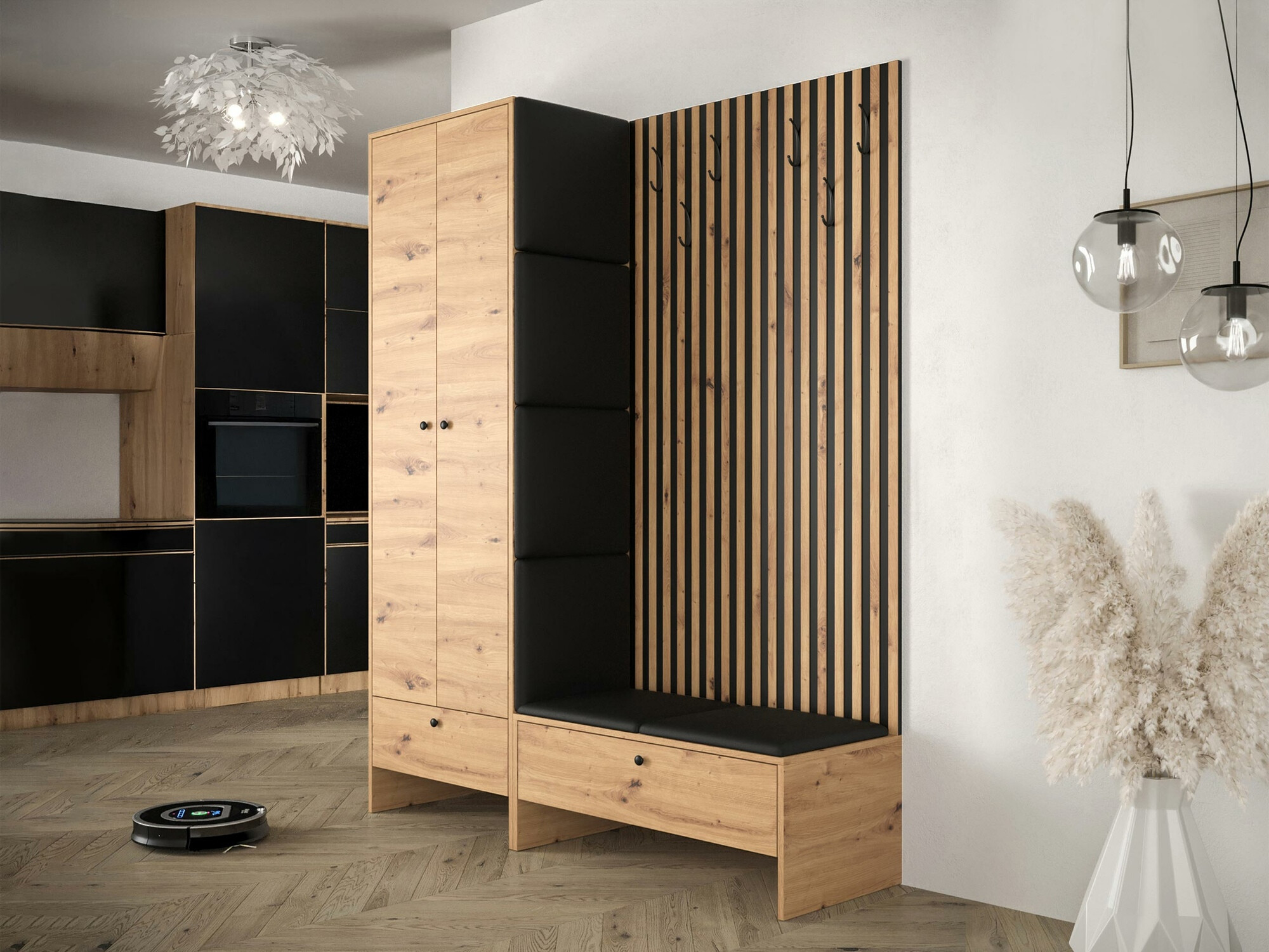 Set za hodnik Donio III (Artisan hrast + Soft 011)
