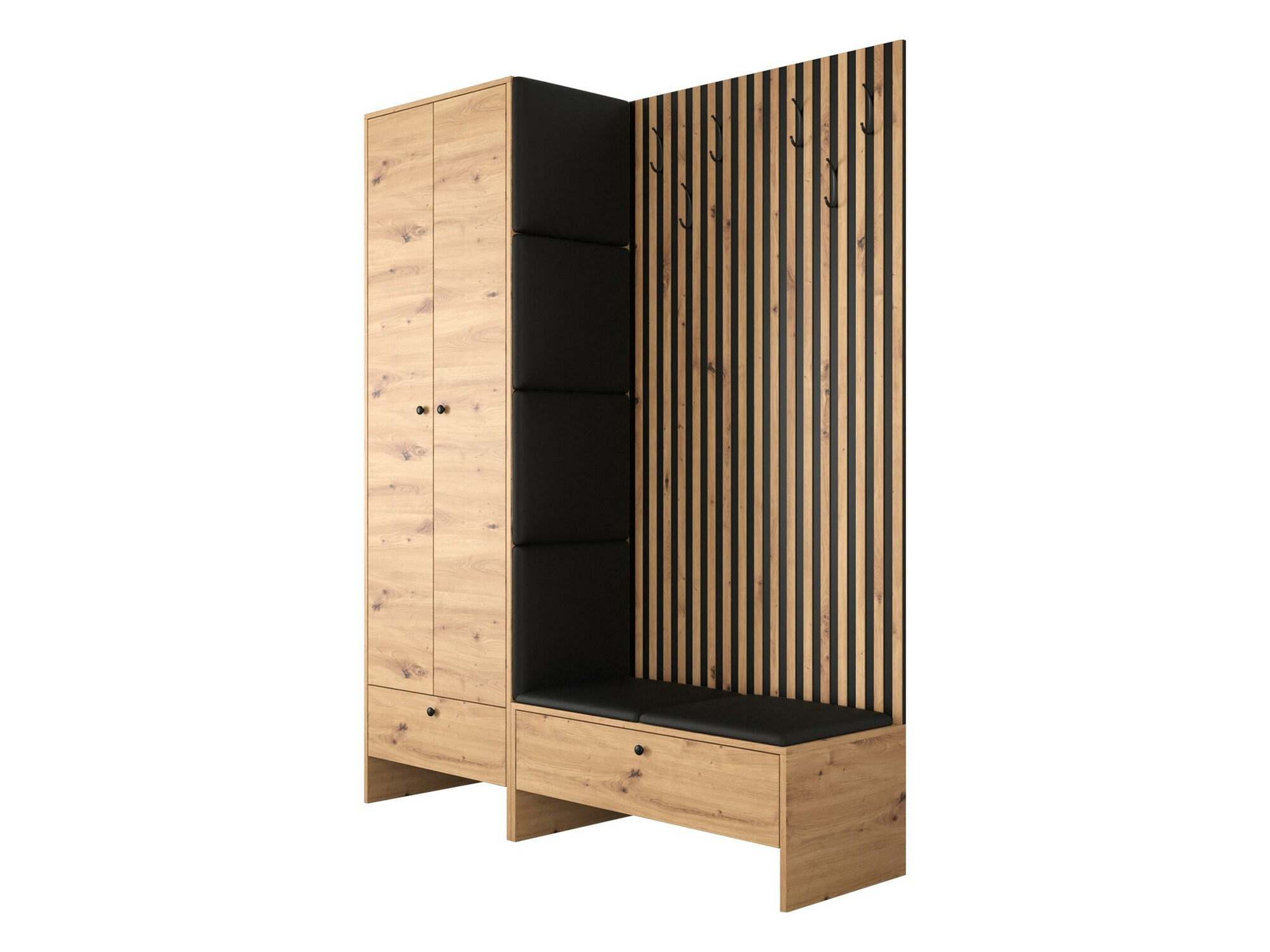 Set za hodnik Donio III (Artisan hrast + Soft 011)