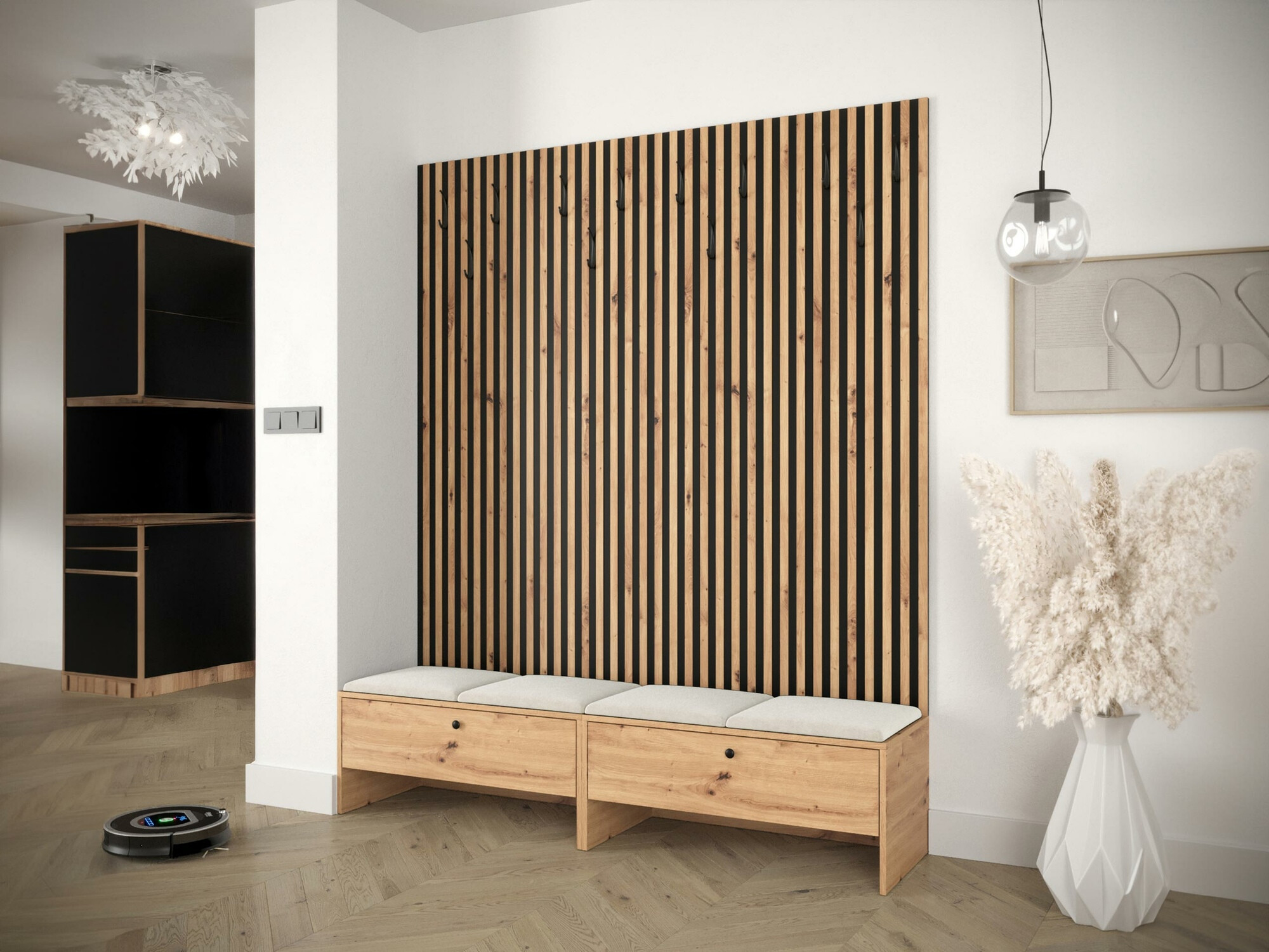 Set za hodnik Donio V (Artisan hrast + Manila 02)