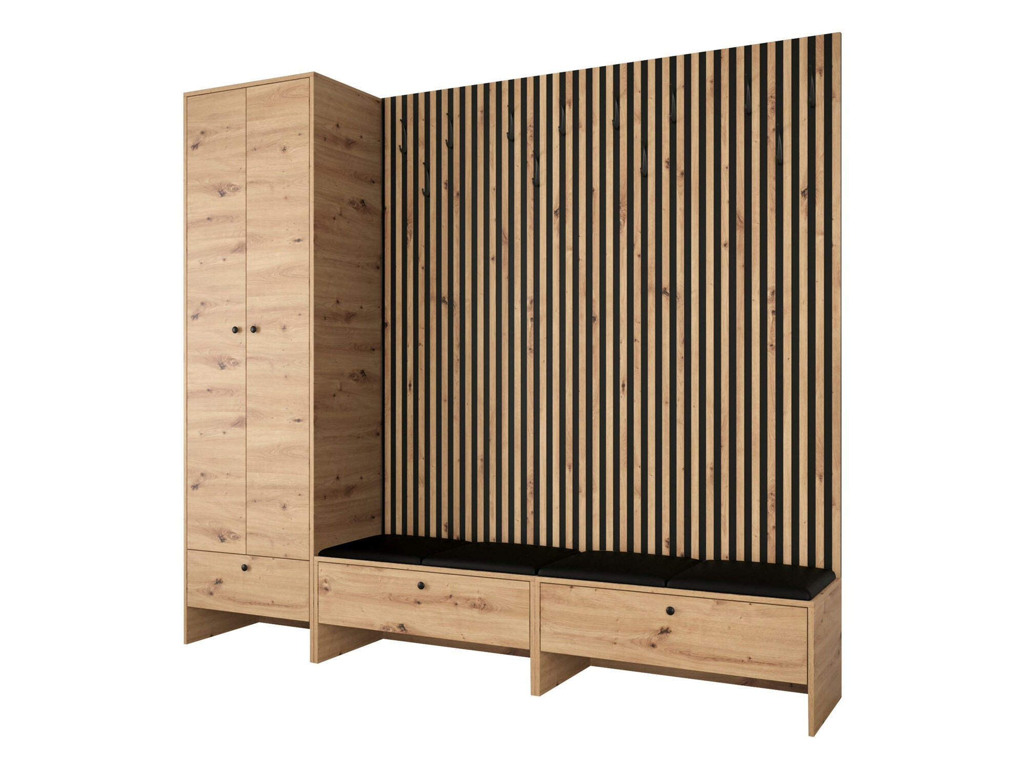 Set za hodnik Donio VI (Artisan hrast + Soft 011)