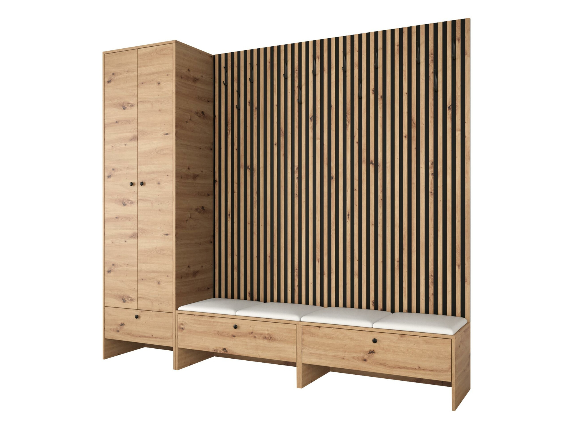 Set za hodnik Donio VI (Artisan hrast + Soft 017)